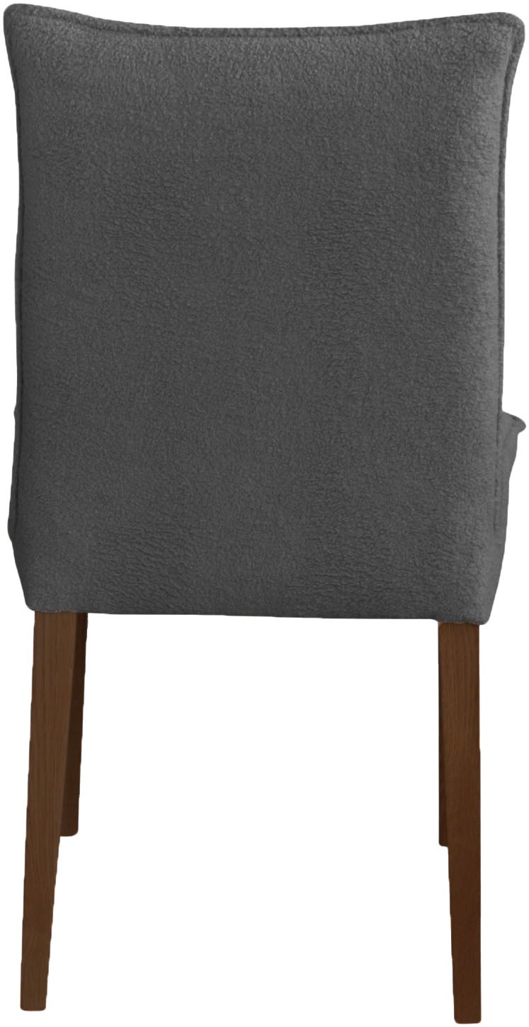 Home affaire 4-Fussstuhl »Atena«, (Set), 2 St., Luxus-Microfaser Teddyoptik, Gestell aus Massivholz Buche, Bezug Teddyoptik