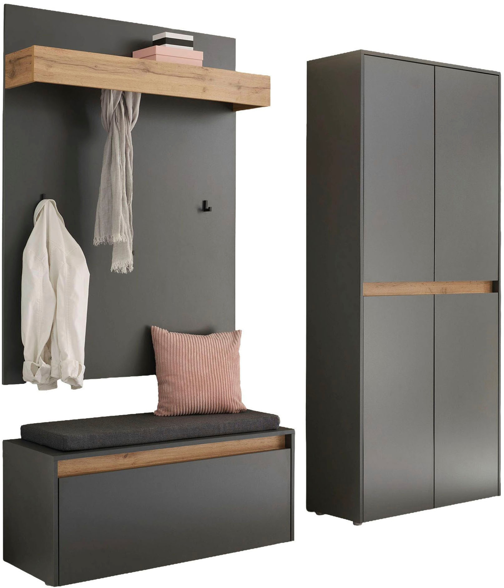 Image of Home affaire Garderoben-Set "City/Giron, moderne Garderobe, viel Stauraum, ca. 40 Schuhe" Set, 3 Stk. tlg.