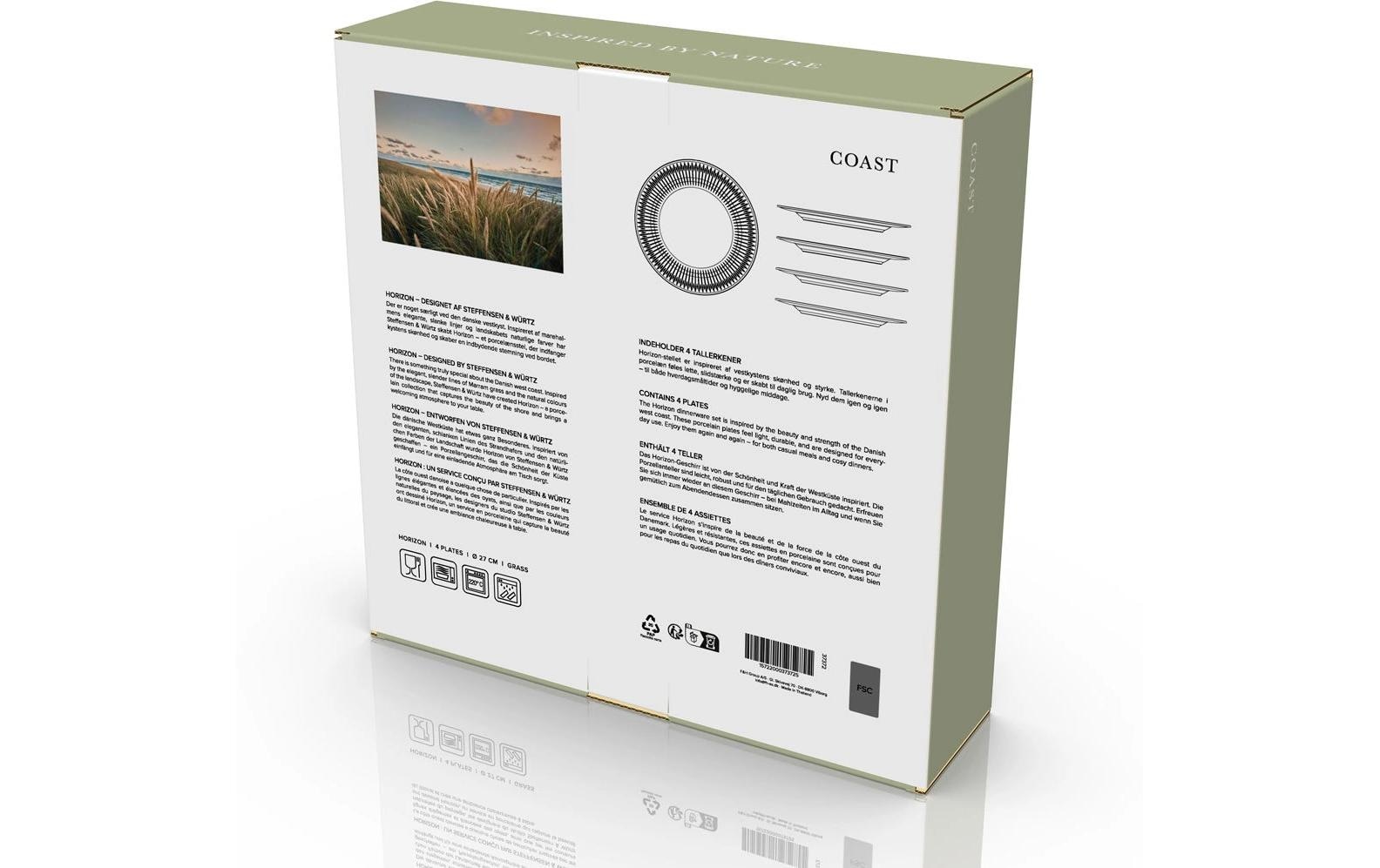 coast Speiseteller »Horizon, 27 cm, Grass, 4 Stück«