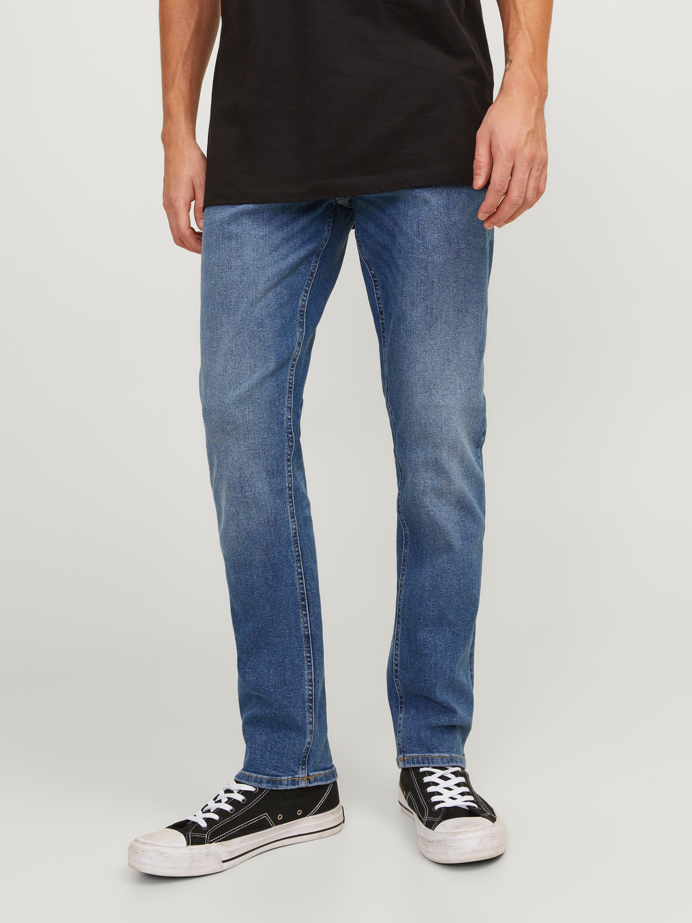 Jack & Jones Slim-fit-Jeans »JJIGLENN Jeans mit schmaler Beinform und Stretch für Komfort« Denim/Jeans, modisch, slim fit, Baumwollmischung