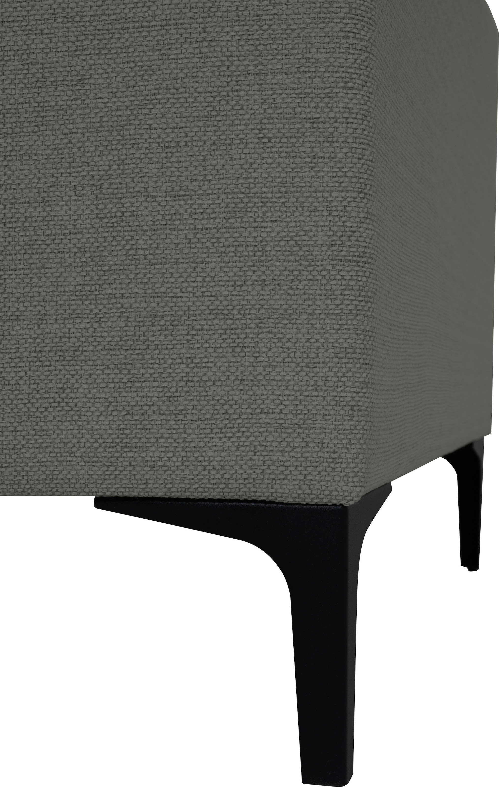 Places of Style Ecksofa »Xander, L-Form,«, Breite 289 cm, Webstoff, Soft-Touch Chenille, schwarze Metallfüsse
