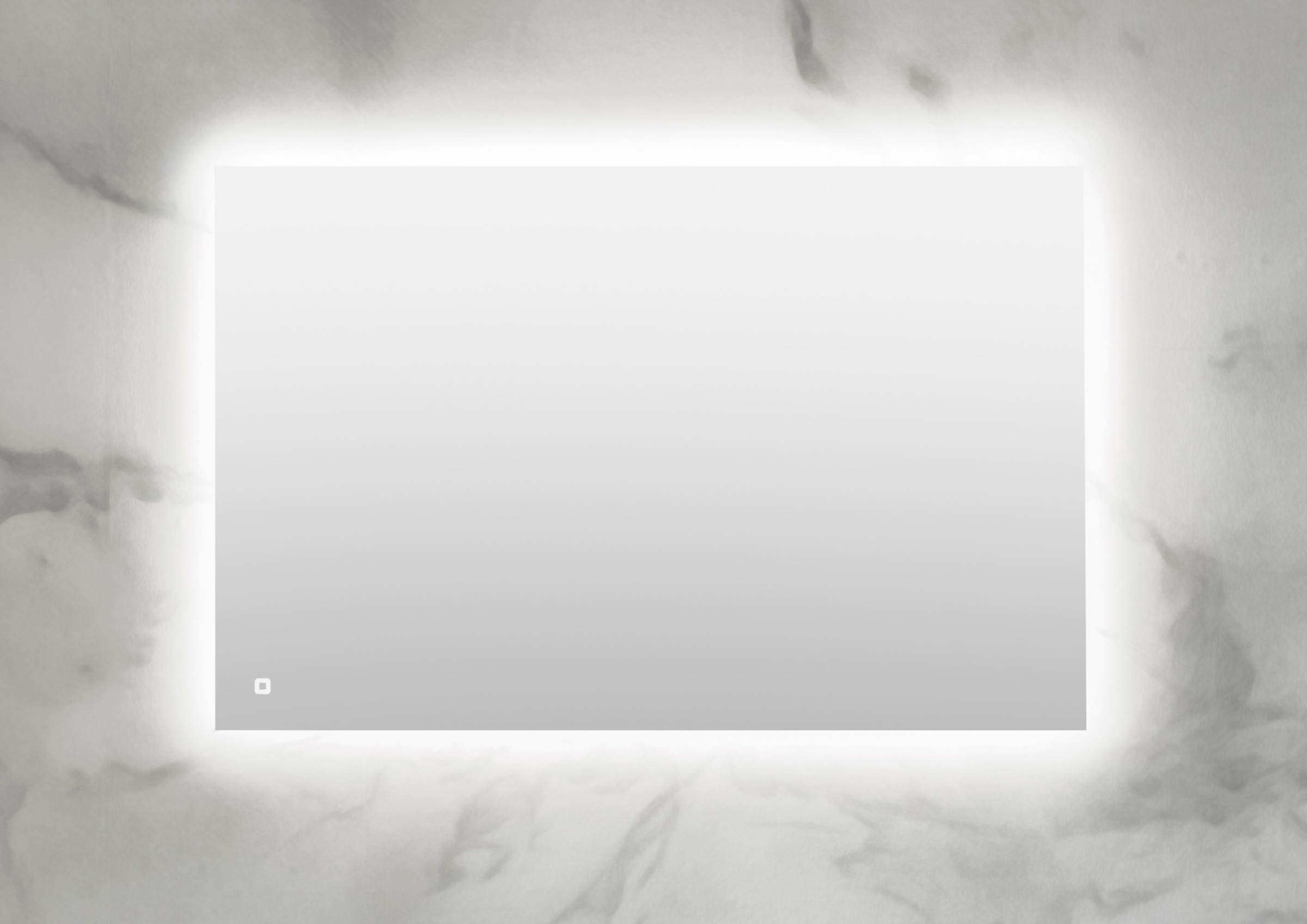 PLACES OF STYLE Badmöbel-Set »Studio Line, Bad im modernen Design, 2-teiliges Badezimmer« in 2 Farben und 2 Spiegelformen lieferbar, 2 Stk. tlg.