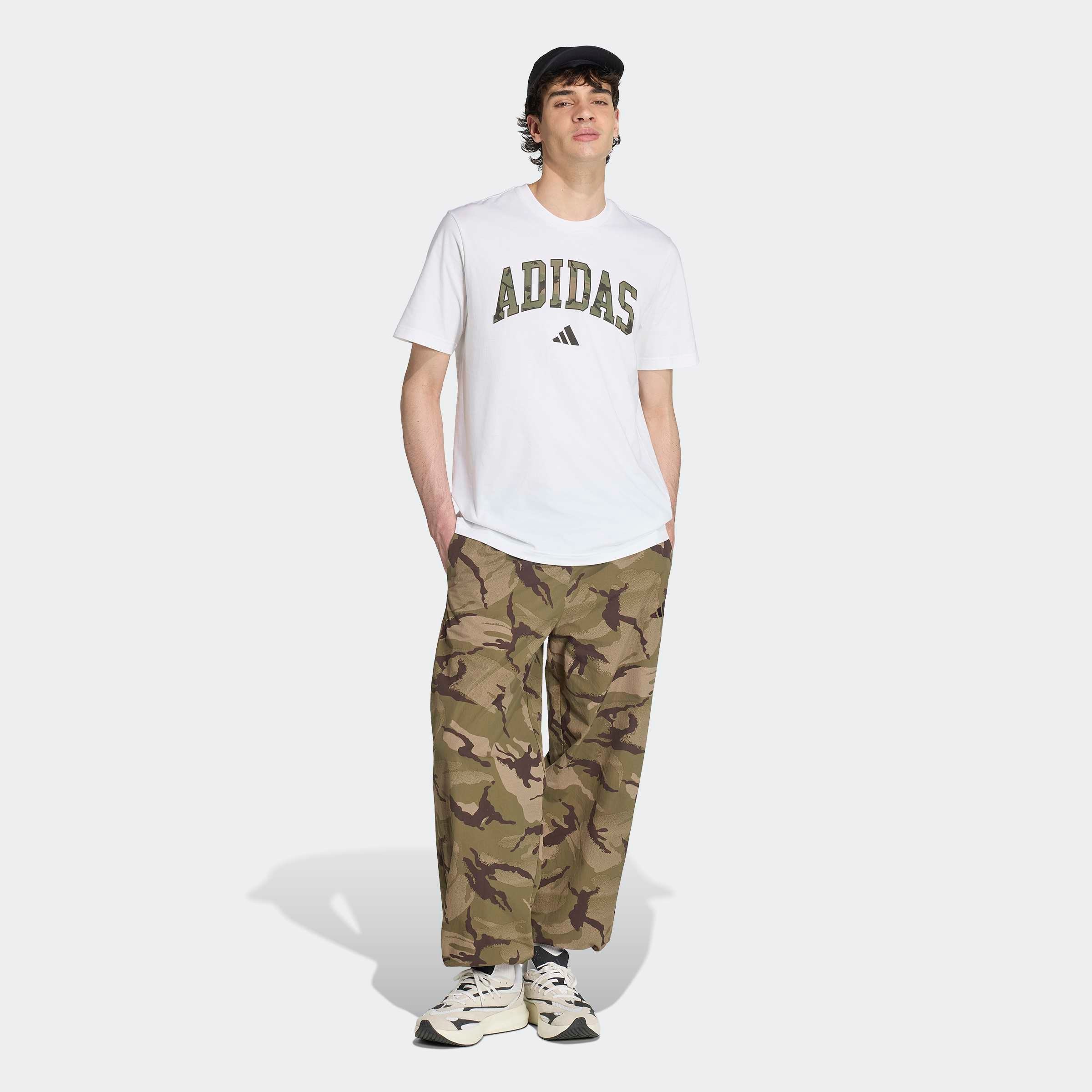 adidas Sportswear T-shirt »CAMO SCRIPT GRAPHIC« pour adultes, style sportif, sans fermeture, design basique