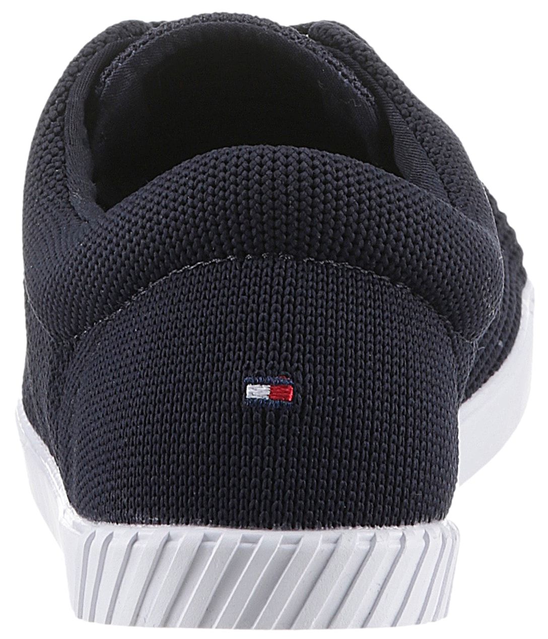 Tommy Hilfiger Sneaker »FLAG LACE UP SNEAKER KNIT«, Freizeitschuh, Halbschuh, Schnürschuh mit seitlichem Flaggen-Label