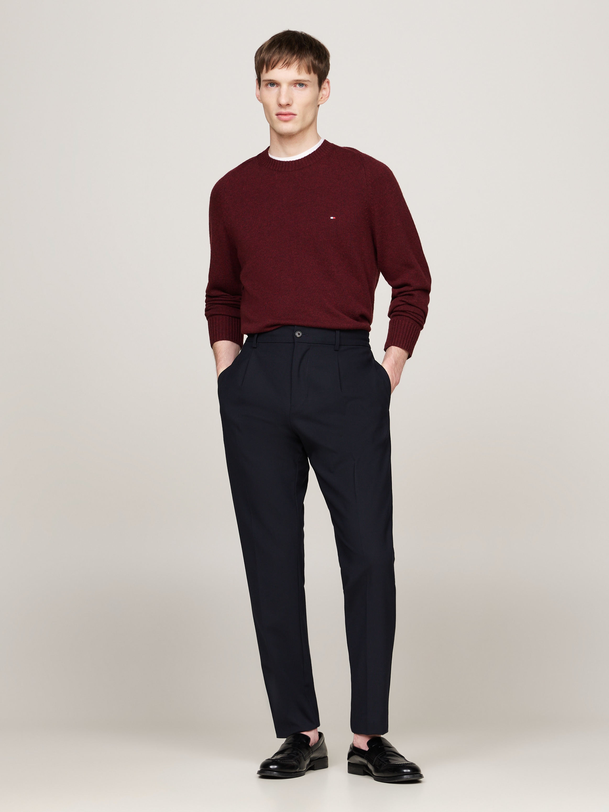 Tommy Hilfiger Rundhalspullover »LAMBSWOOL CREW NECK«