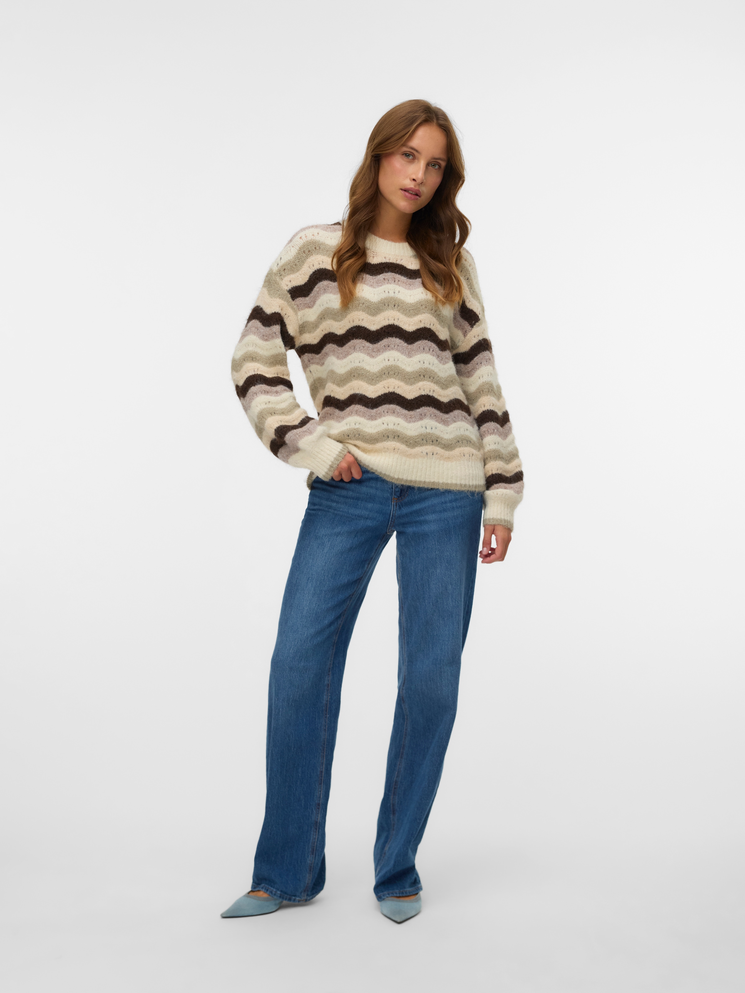 Vero Moda Strickpullover »VMDOJA LS O-NECK PULLOVER BOO«