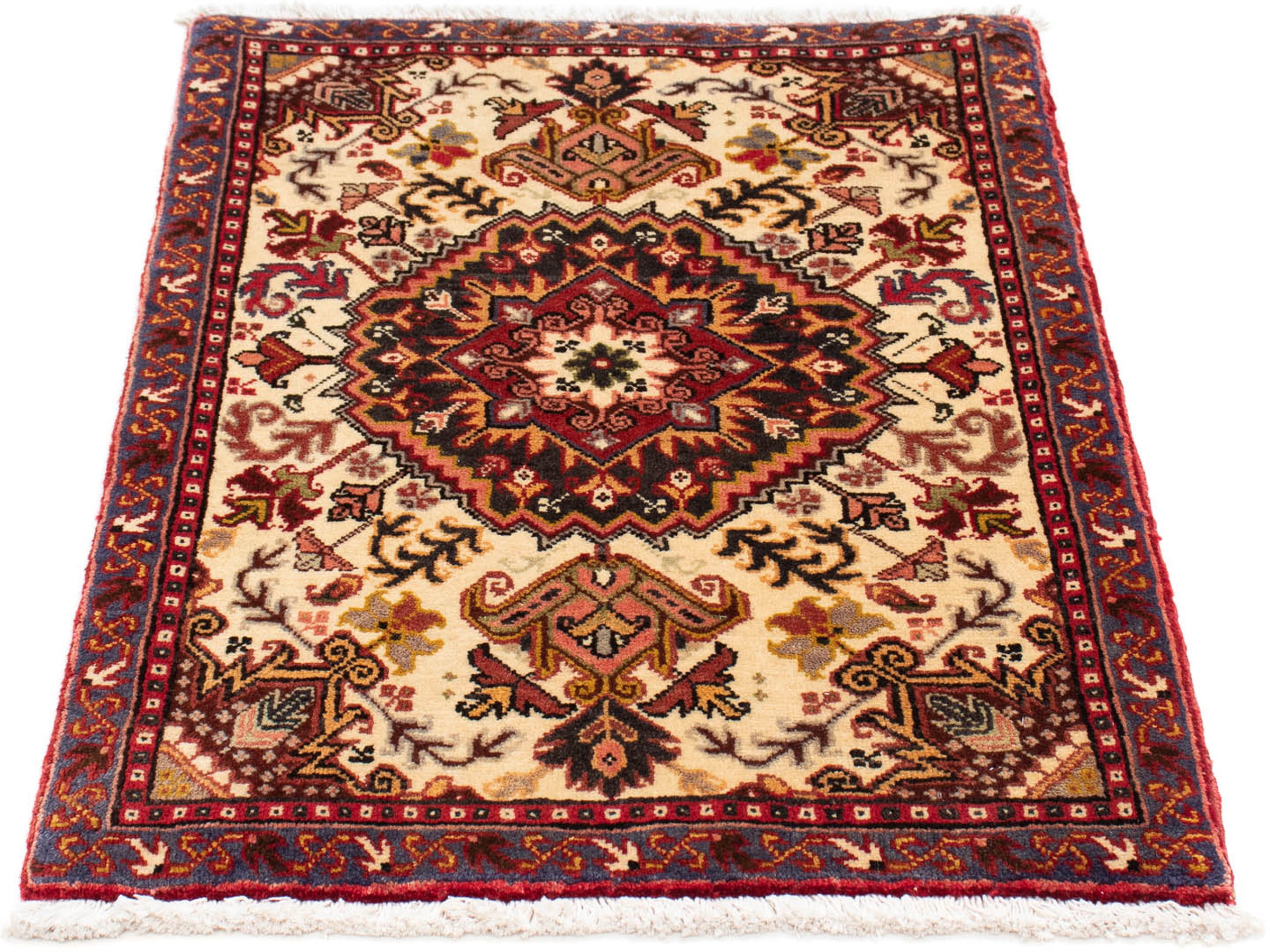 Image of morgenland Orientteppich »Perser - Nomadic - 95 x 68 cm - beige«, rechteckig, 10 mm Höhe, Wohnzimmer, Handgeknüpft, Einzelstück mit Zertifikat bei Ackermann Versand Schweiz