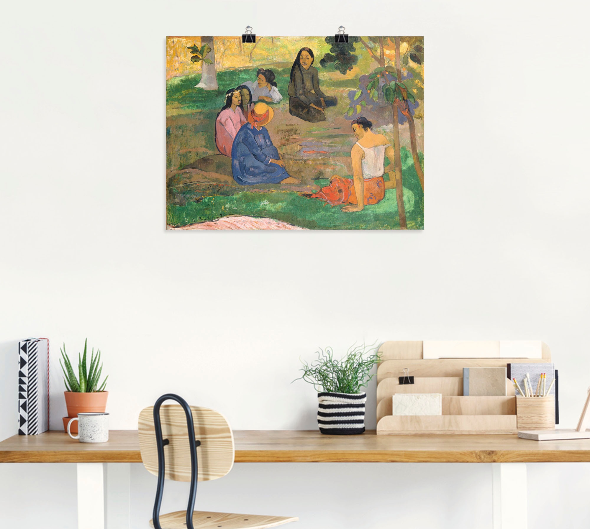 Artland Kunstdruck »Konversation auf Tahiti Les Parau Parau«, Gruppen & Familien, (1 St.), als Leinwandbild, Wandaufkleber oder Poster in versch. Grössen