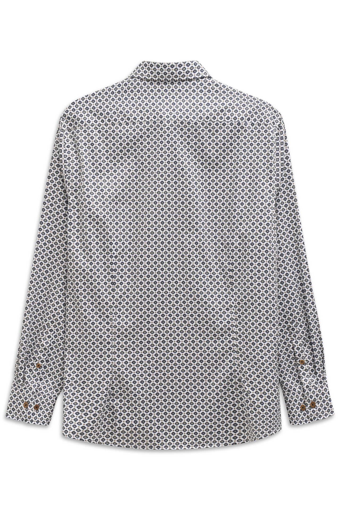 bugatti Chemise à manches longues »Modern Fit« mit Rauten-Muster und Easy-Care Funktion