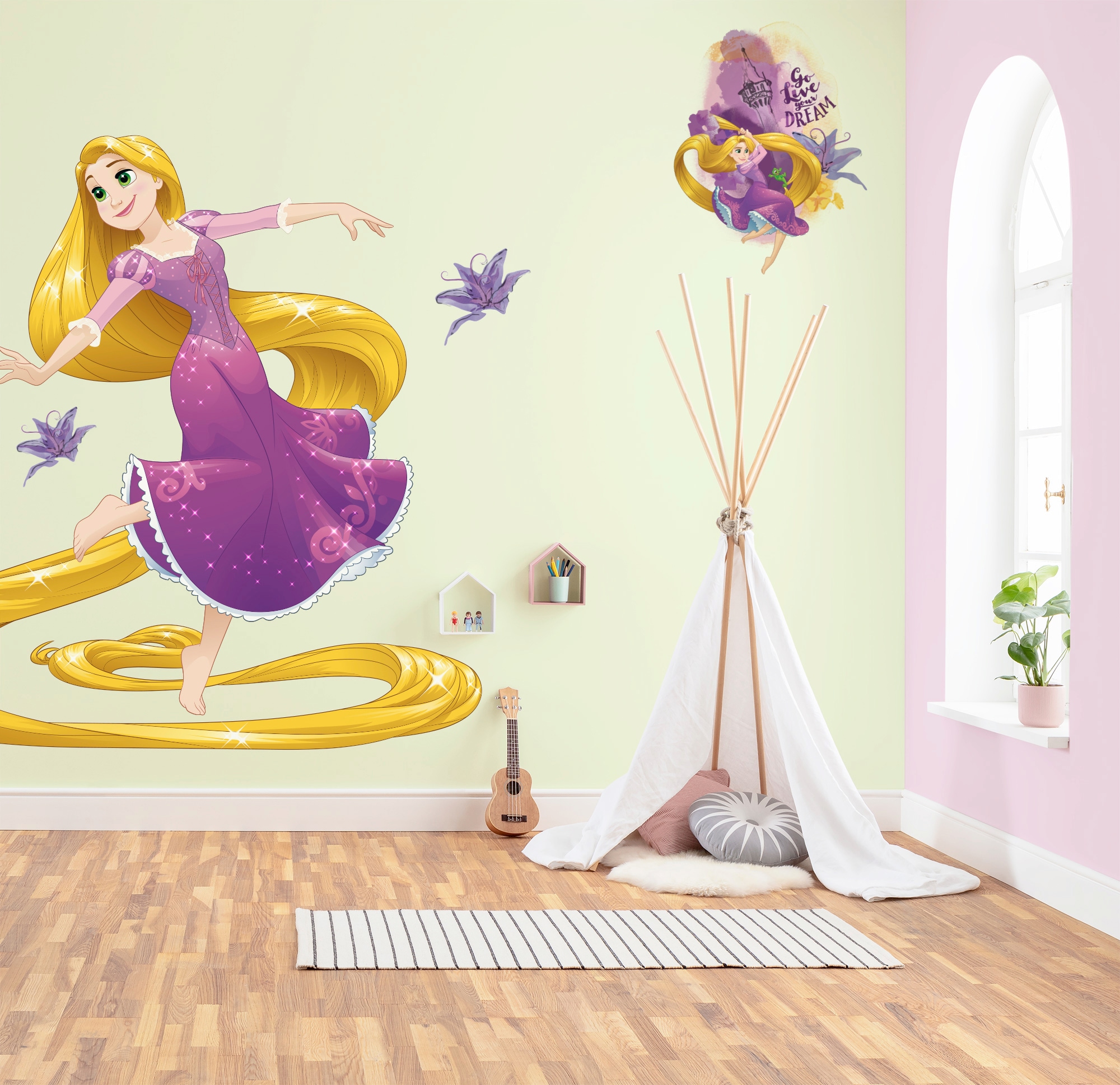 Komar Vliestapete »Selbstklebende Vlies  - Rapunzel XXL - Grösse 127 x 200 cm«, bedruckt, Kinderzimmer