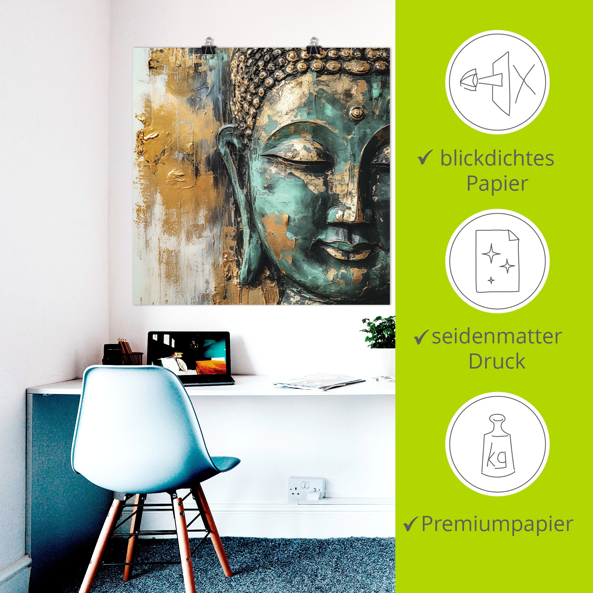 Artland Wandbild »Budda« Buddhismus 1 Stk. tlg. als Alubild, Leinwandbild, Poster, Wandaufkleber in verschied. Grössen