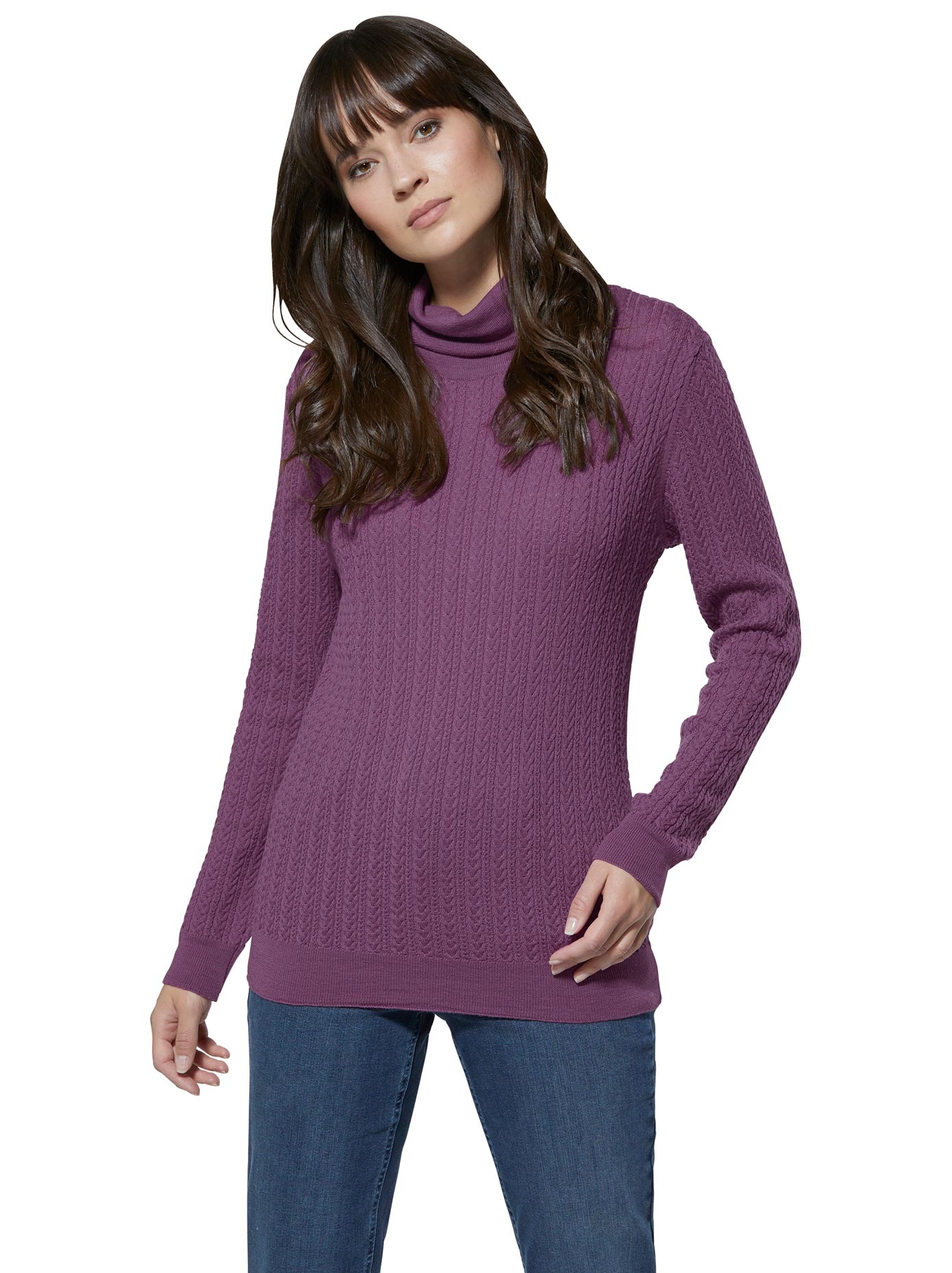 Creation L Merino-Kaschmir-Pullover mit Rollkragen