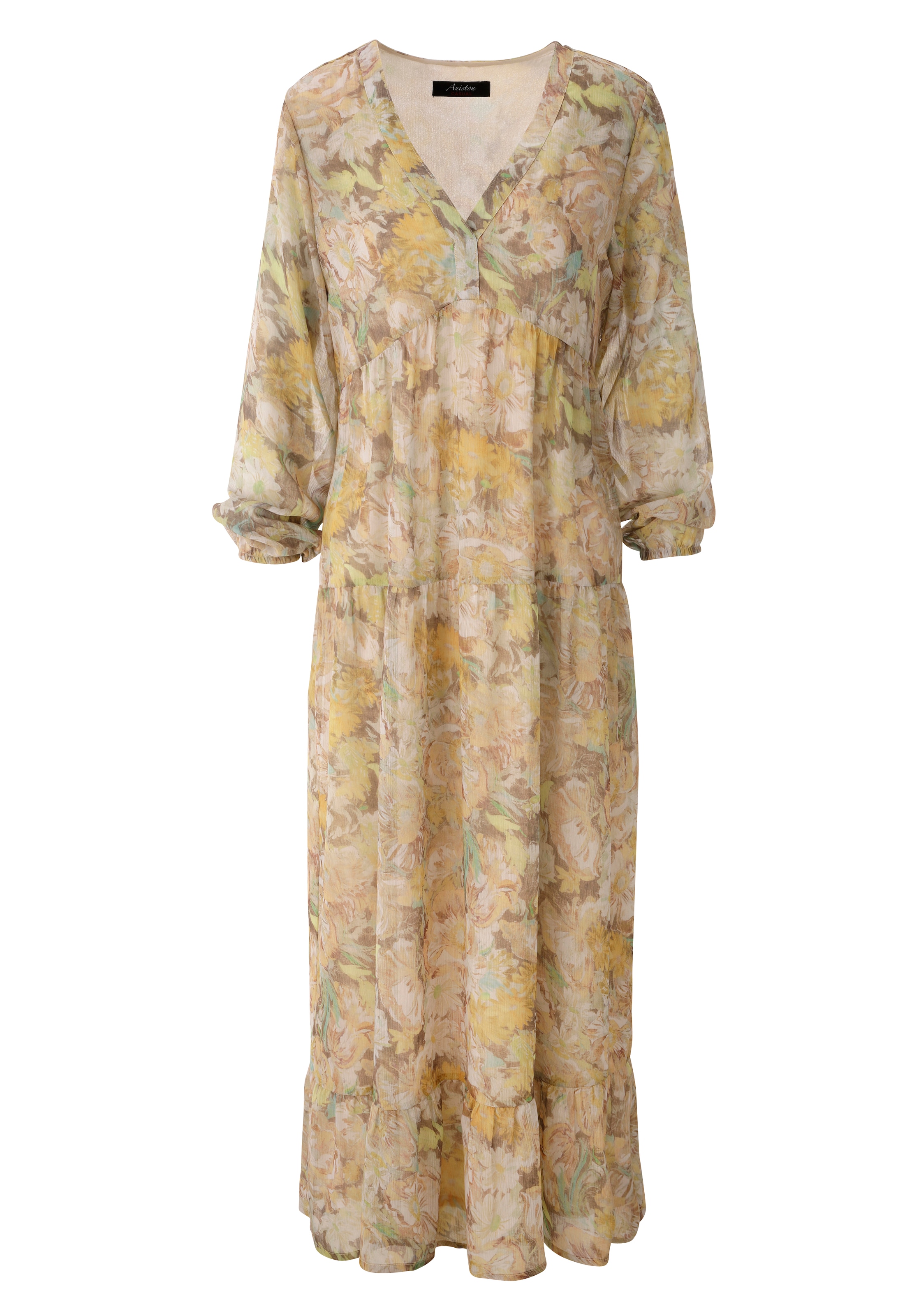 Aniston CASUAL Maxi robe mit pastellfarbenen Blumendruck - NEUE KOLLEKTION