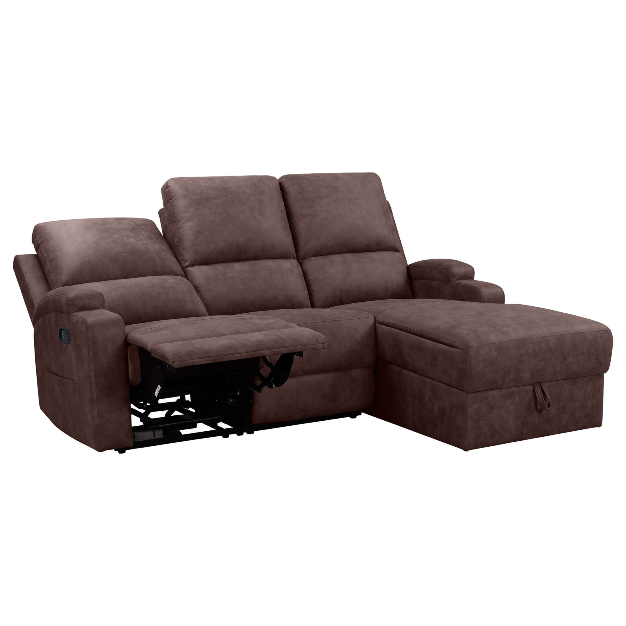 GOODproduct Ecksofa »NAPORI Microfaser, Multimediasofa, L-Form« man. oder elektr. Relaxfuntion, USB-A bei elektr. Variante, Staukasten