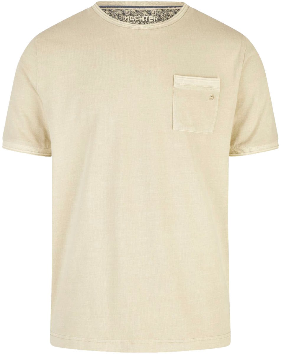 T-Shirt, mit Kontrastmuster innen am Ausschnitt
