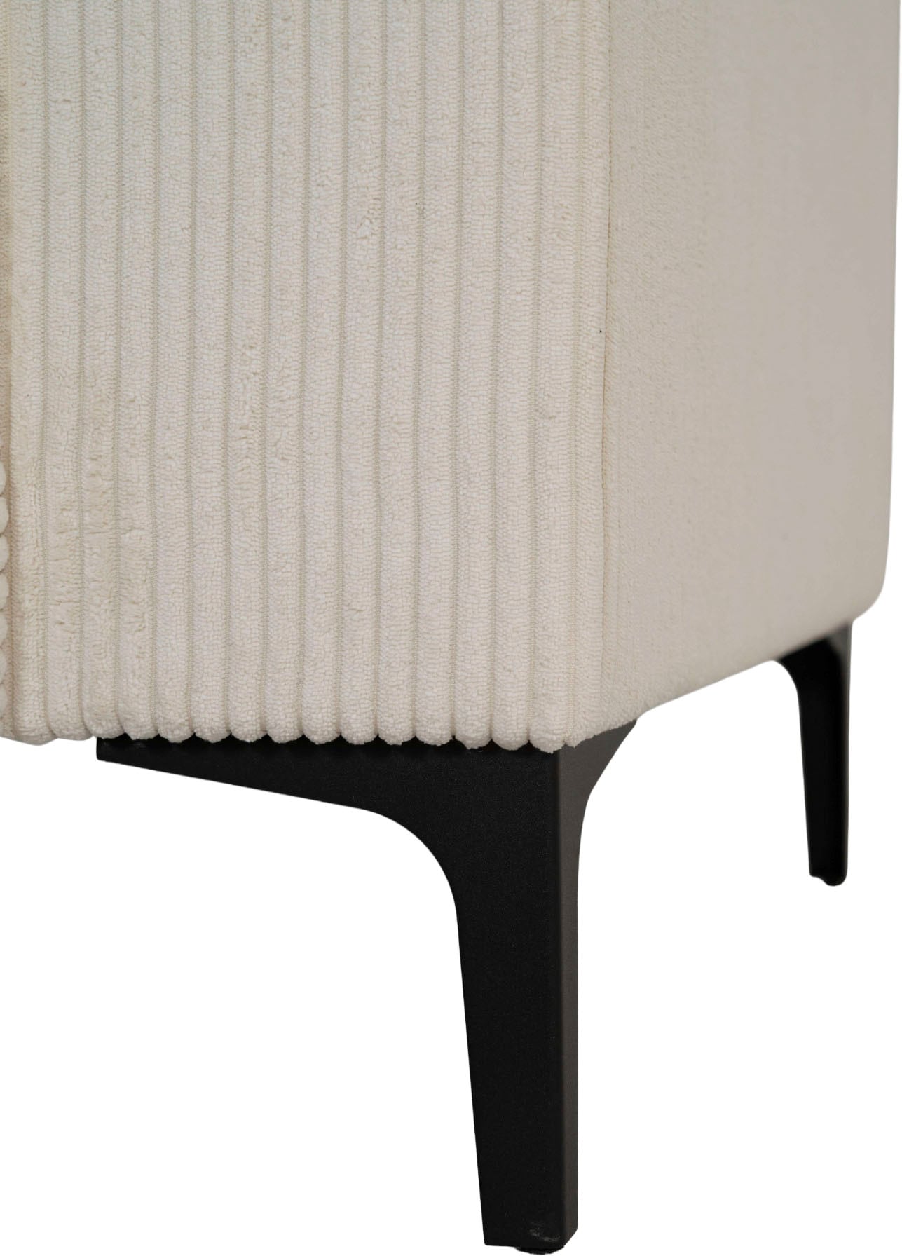 Home affaire Ecksofa »Tournon L-Form, Breite 232 cm, Breitcord« Designsofa im nordischen Stil, Wellenunterfederung, Metallfüsse