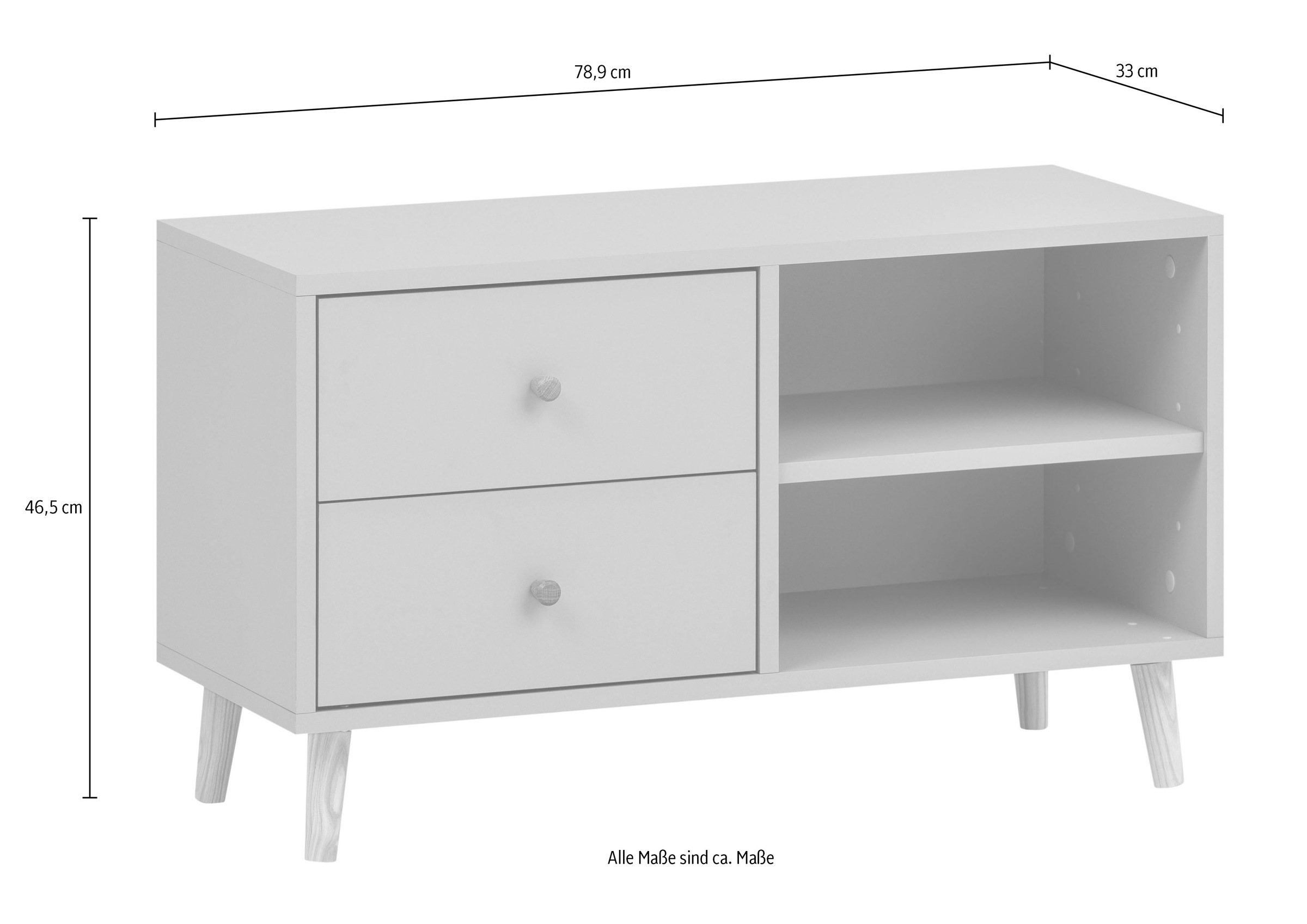 Schildmeyer Bank »Bjarne, Breite 78 cm« Griff und Möbelfüsse aus Massivholz