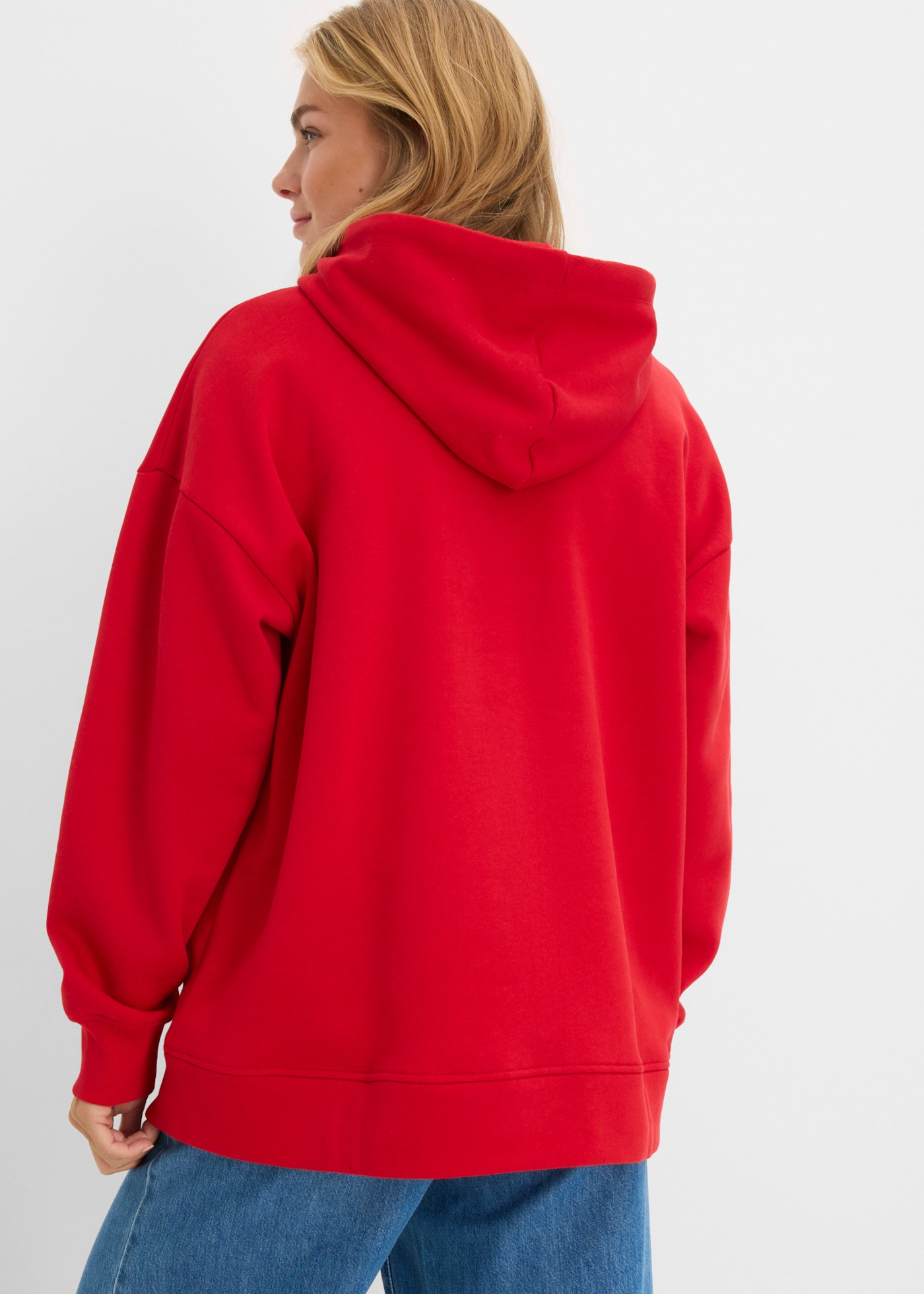 bonprix Hoodie , Oversize-Passform, mit Druck, Langarm, aus Baumwolle, im Casual-Stil
