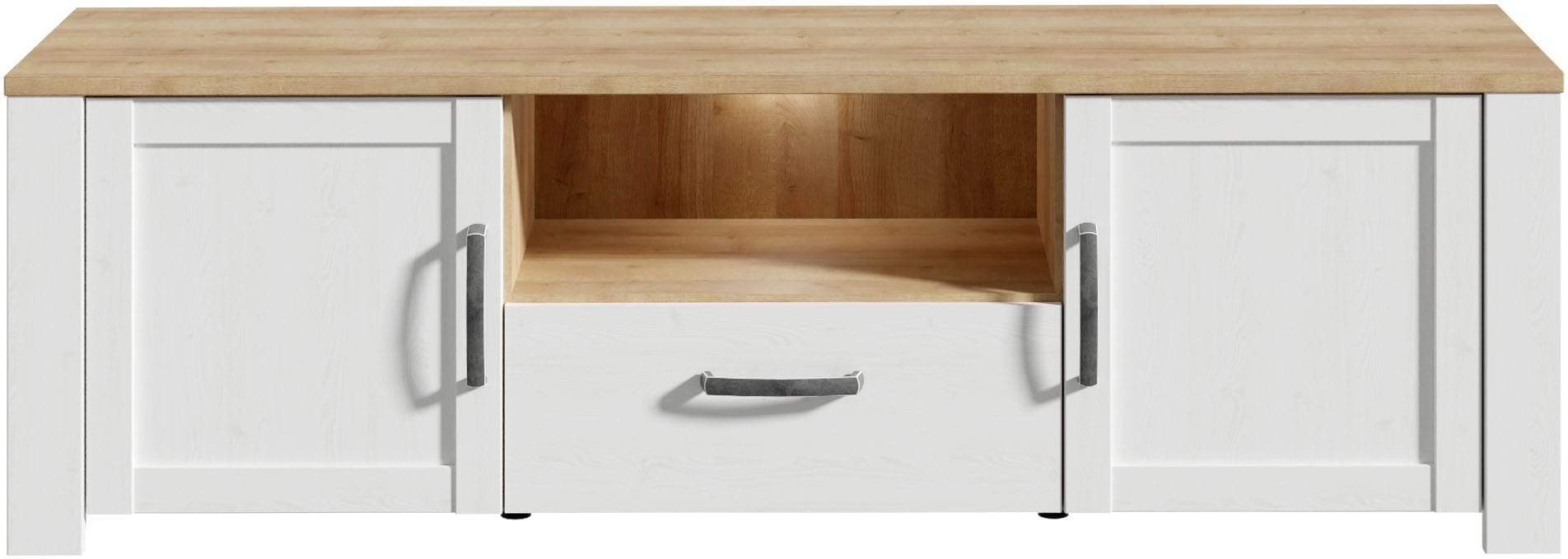 Image of FORTE TV-Board "Bohol TV-Schrank, Stauraum, 2 farbiges Dekor, landhaus" B/H/T 166,1/51,8/42cm, 2 Türen, 1 SK