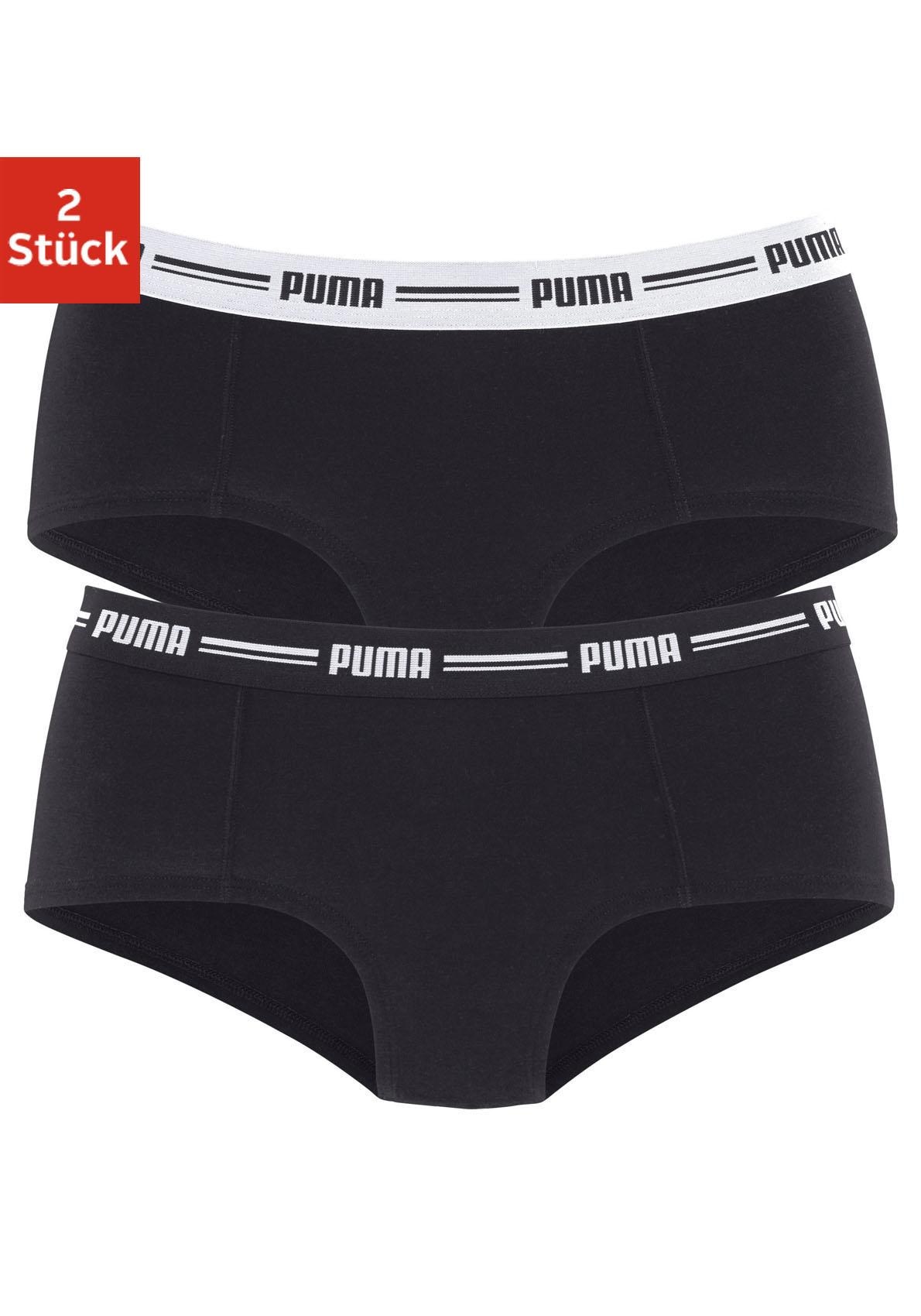 PUMA Panty »Iconic«, (Packung, 2er-Pack), mit markantem Logo-Bund