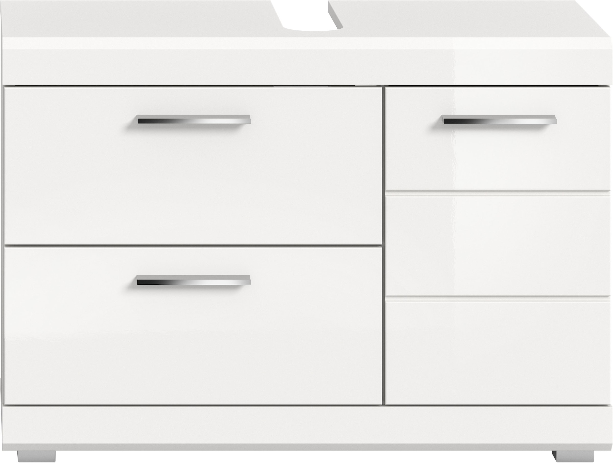 welltime Armoire sous lavabo »SIENA, Breite 80cm, 1 Tür, 1 Schubkasten, 1 Klappe, 2 Fächer,MDF-Front« WBU, meubles de salle de bain, armoire de salle de bain, commode, meuble bas, salle de bain, salle de bains