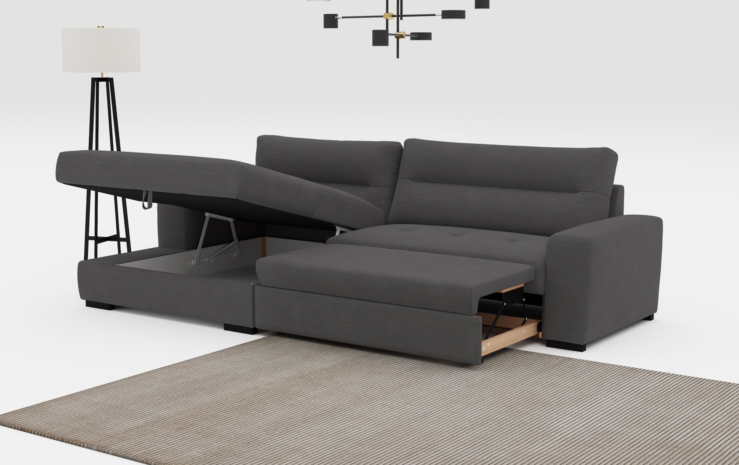 COTTA Ecksofa »Cappa L-Form«, wahlweise mit Bettfunktion und Bettkasten