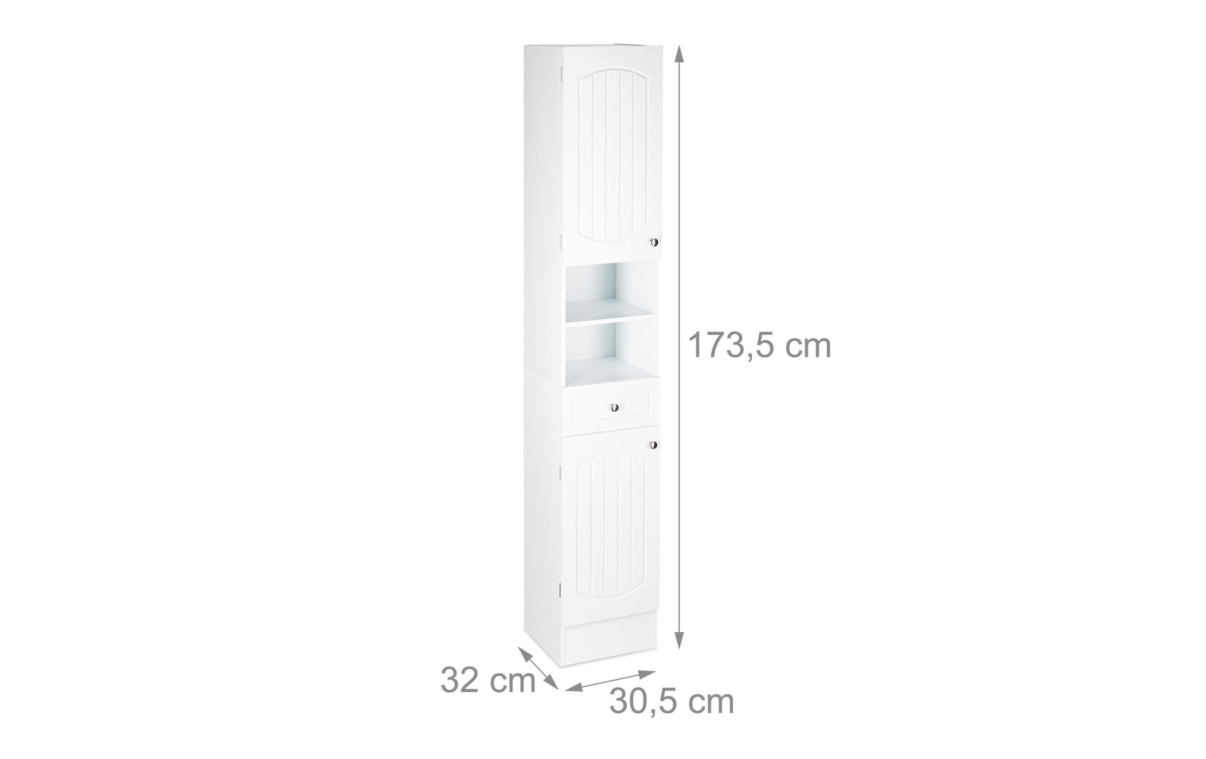 relaxdays Étagère de salle de bain »173.5 x 45076 x 32 cm, Weiss«