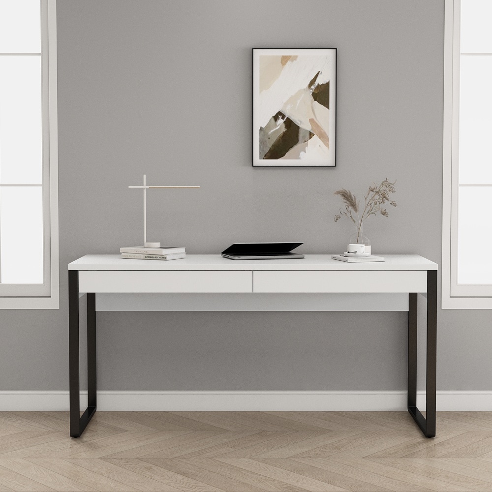 GOODproduct Bureau »Moid, Computertisch im modernen Design,« largeur 120/140/160 cm, avec pieds en métal et tiroir