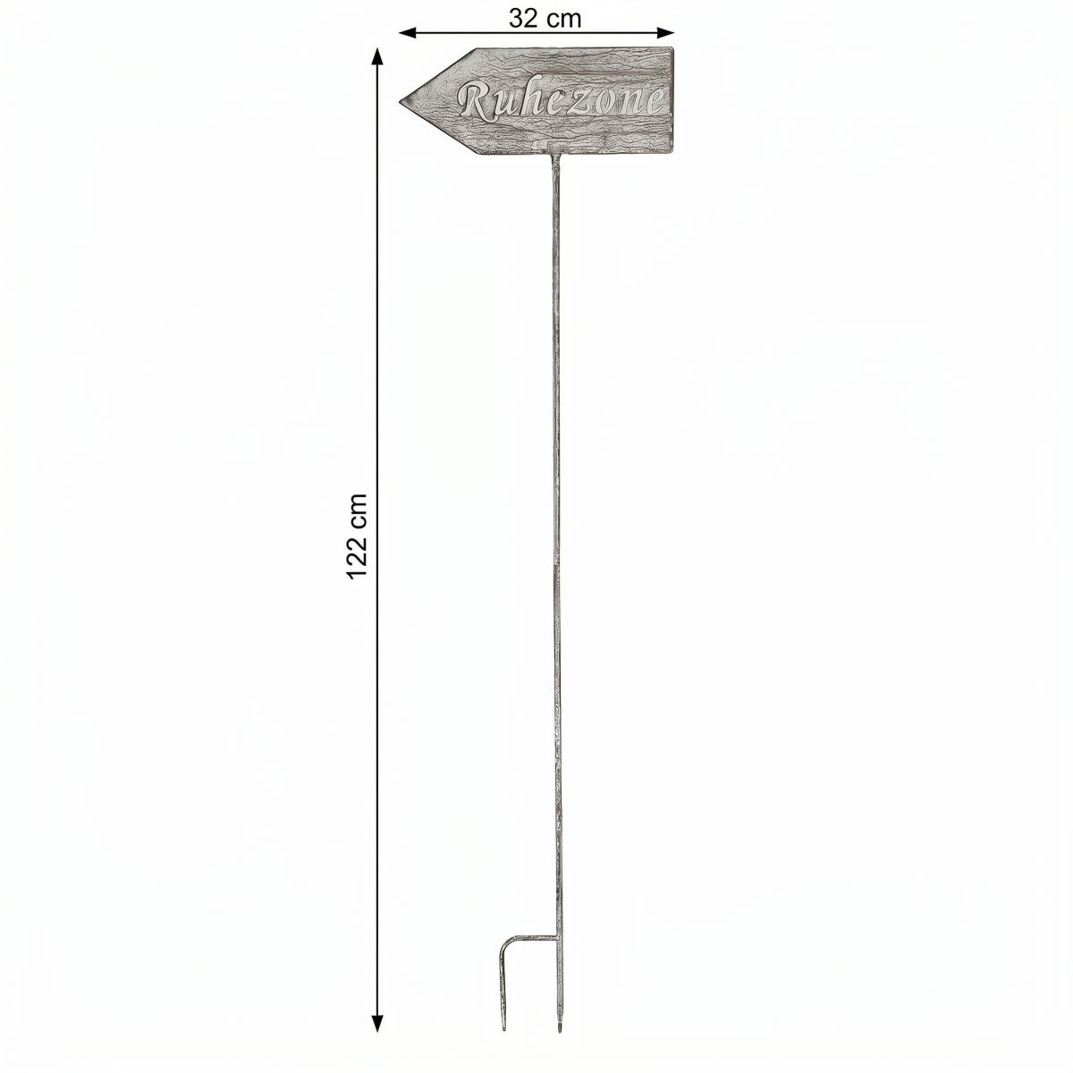 Ambiente Haus Gartenstecker »Ruhezone (H) 122cm« als Pfeil mit Schriftzug Ruhezone für den Aussenbereich