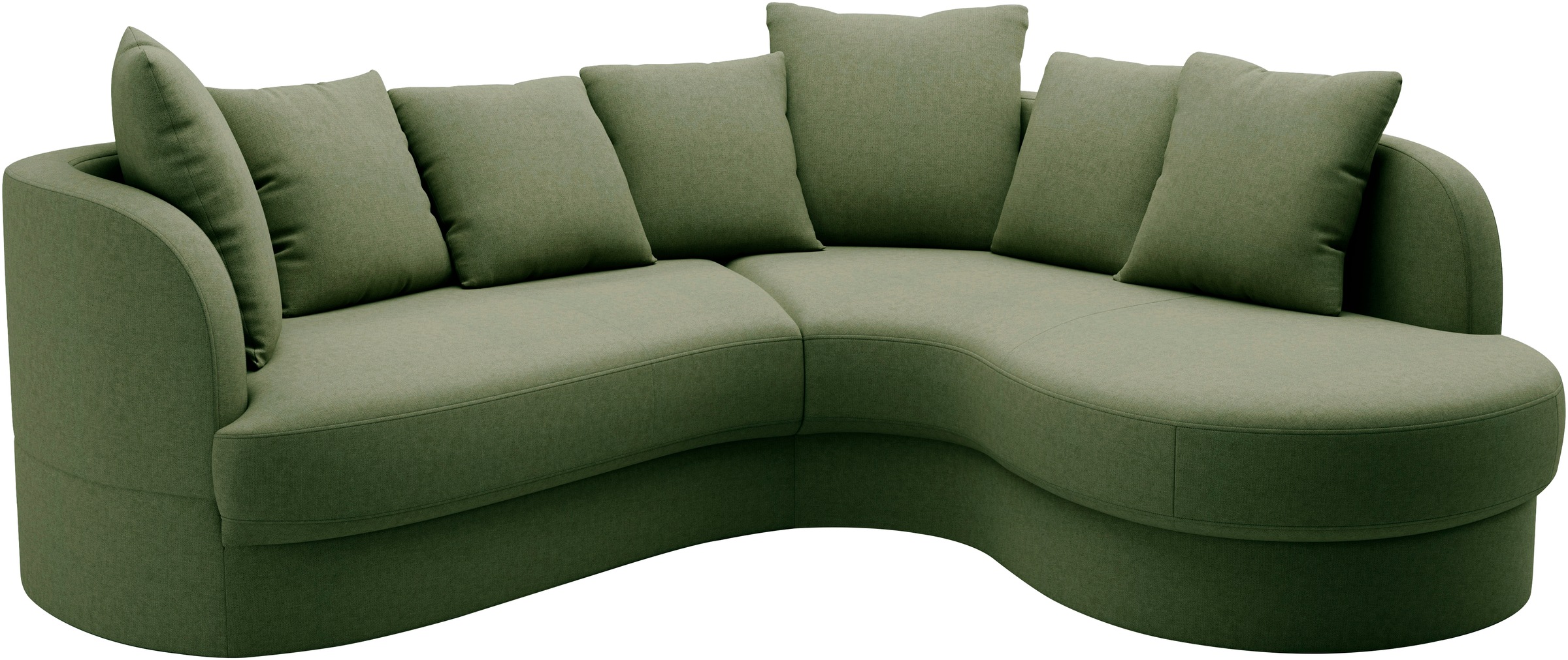 sit&more Ecksofa »Samba L-Form«, moderne organische Form, inkl. 7 loser Rückenkissen