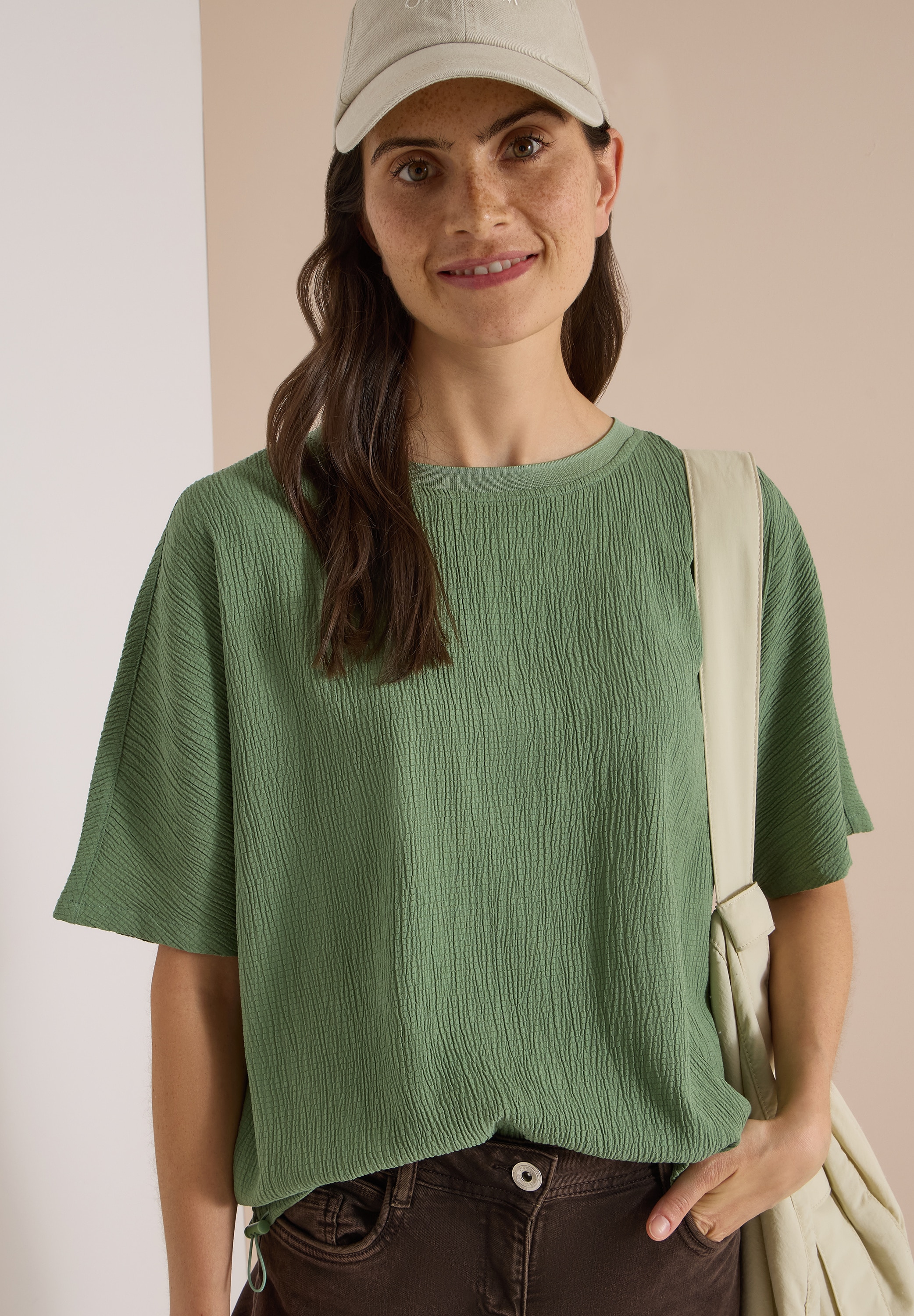 Cecil Top chemisier Blouse d'été, qualité structurée, viscose