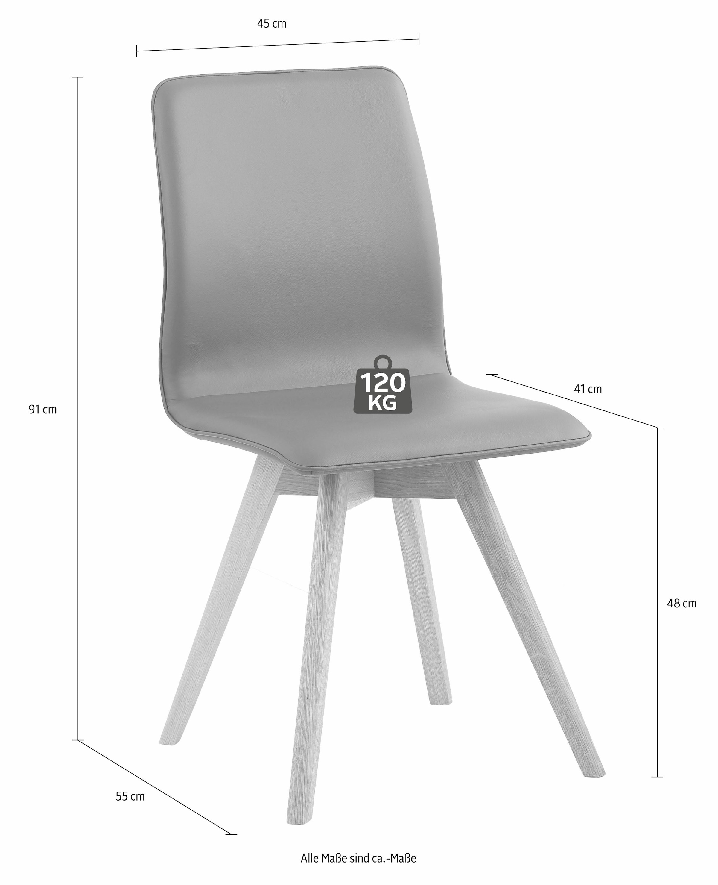 andas Esszimmerstuhl »Rania«, (Set), 4 St., Luxus-Microfaser, Eiche, 2er/4er/6er-Set, Küchenstuhl