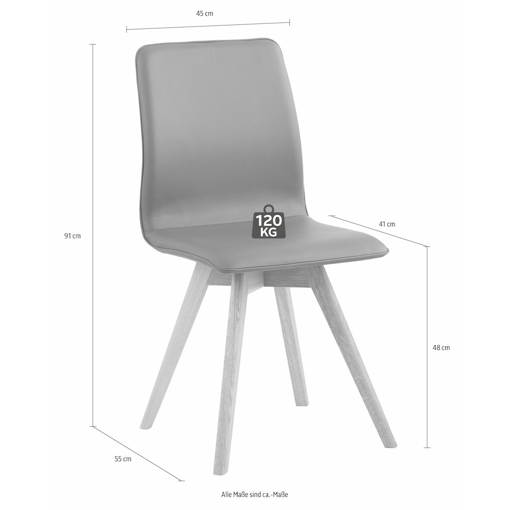 andas Esszimmerstuhl »Rania«, (Set), 4 St., Luxus-Microfaser