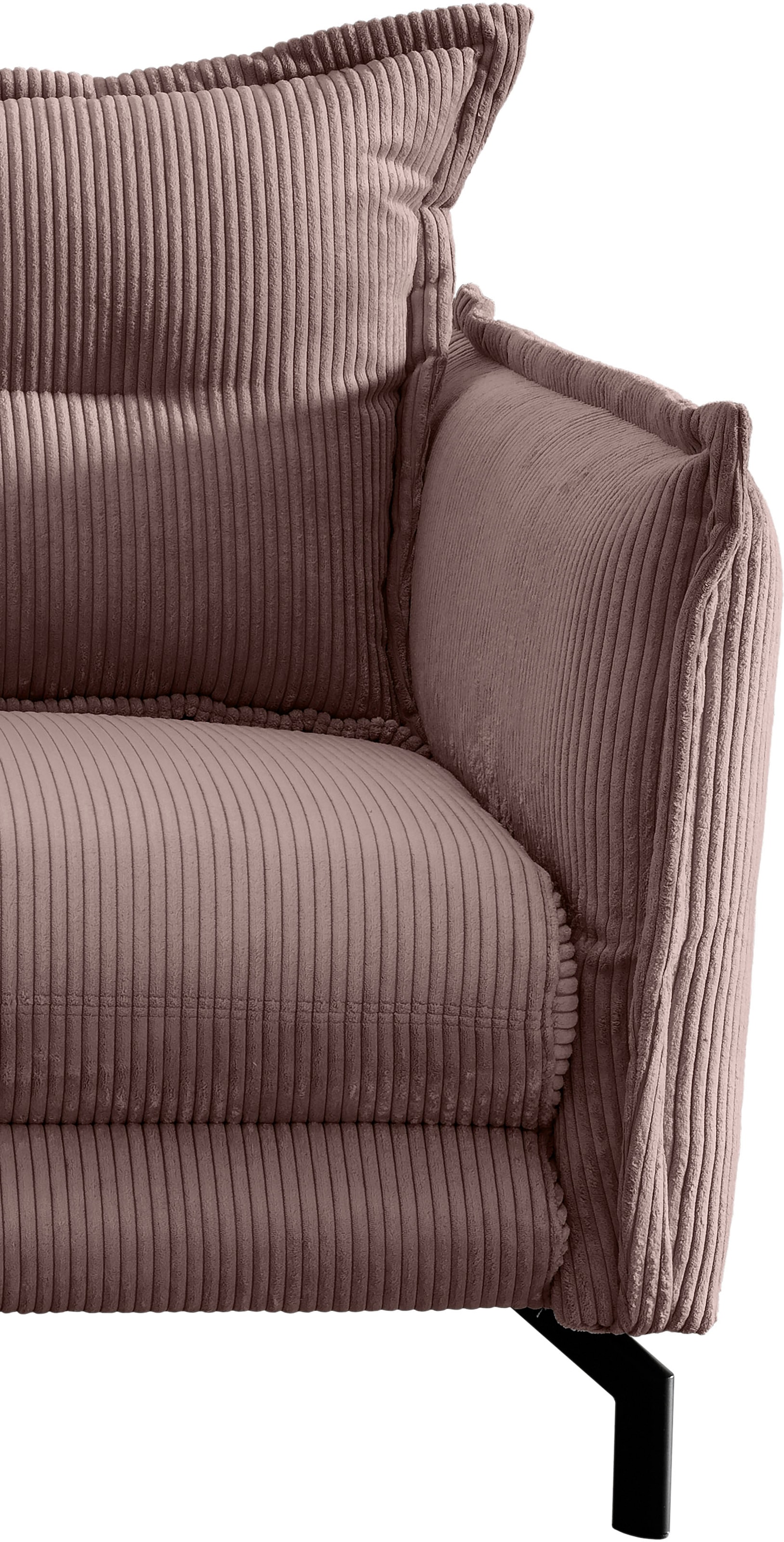 Home affaire 2-Sitzer »LAVA  Breite 168 cm, modern & elegant, aktuelle Kissenoptik, bequem« Armlehnen verstellbar