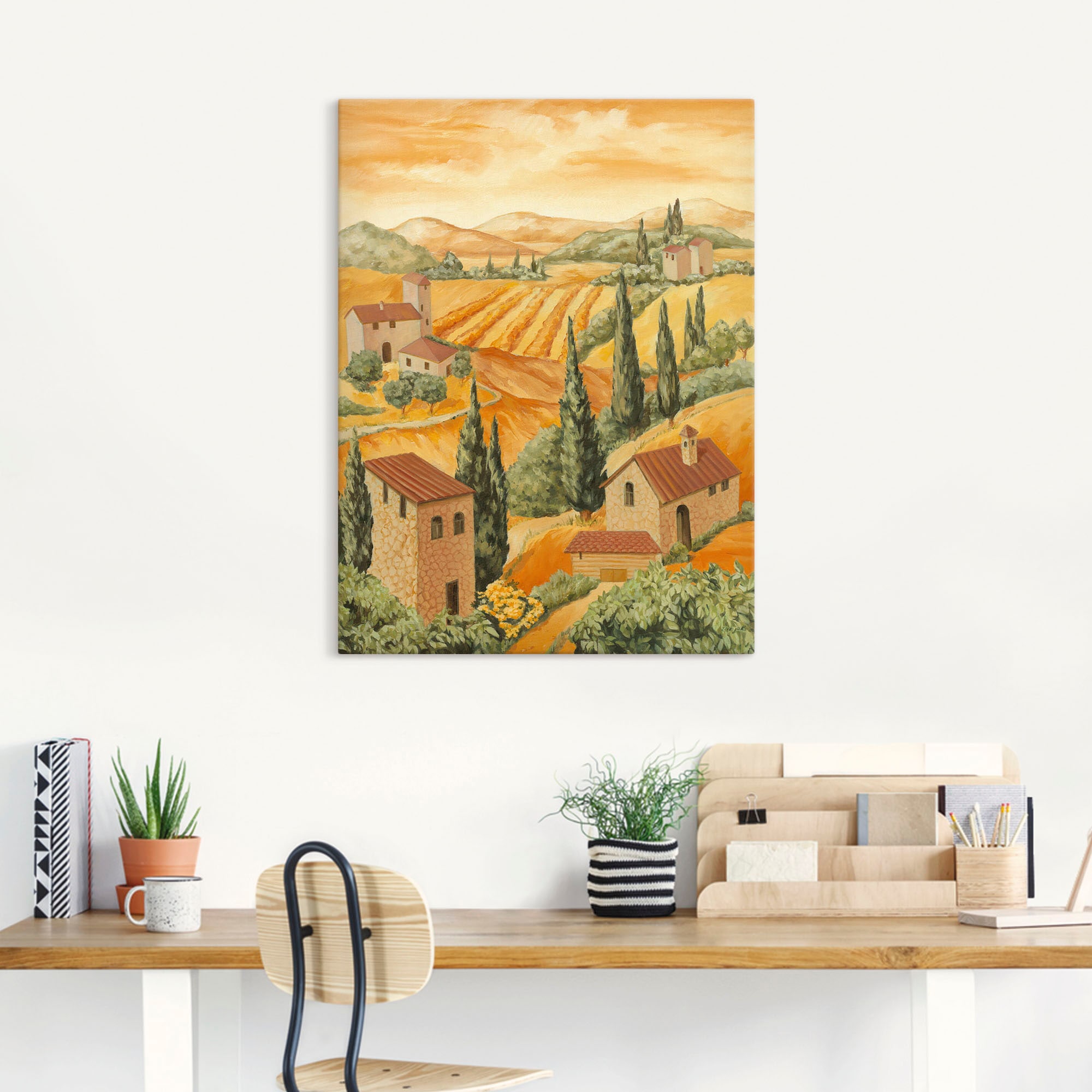Artland Tableau sur toile »Italien Toscana« 1 cuis tlg. auf Holzrahmen gespannt