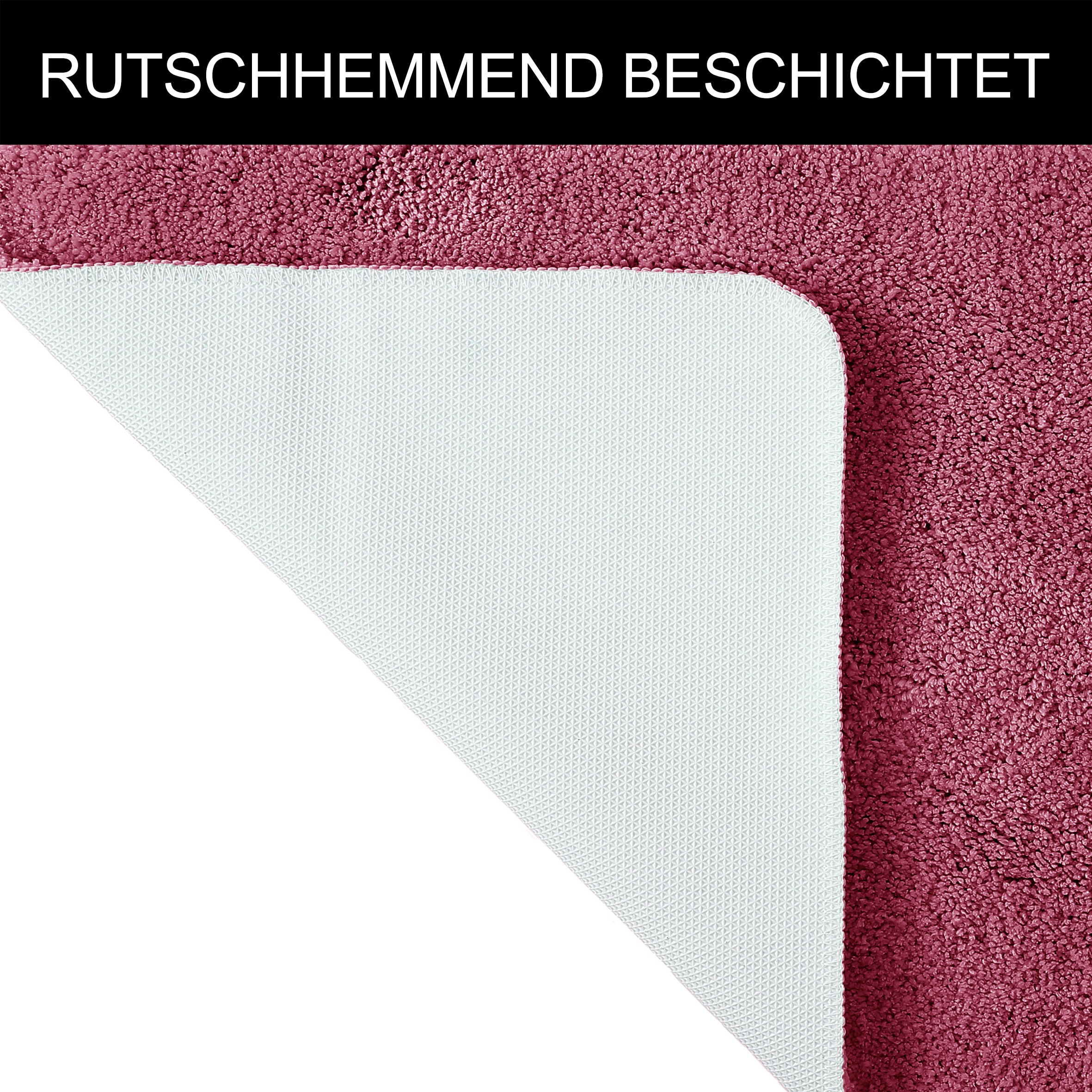 GOODproduct Tapis de bain »Inga, Badezimmer Teppich, Badvorleger« Höhe 20 mm Badteppich, unifarben, weich, als halbrund und rechteckig erhältlich