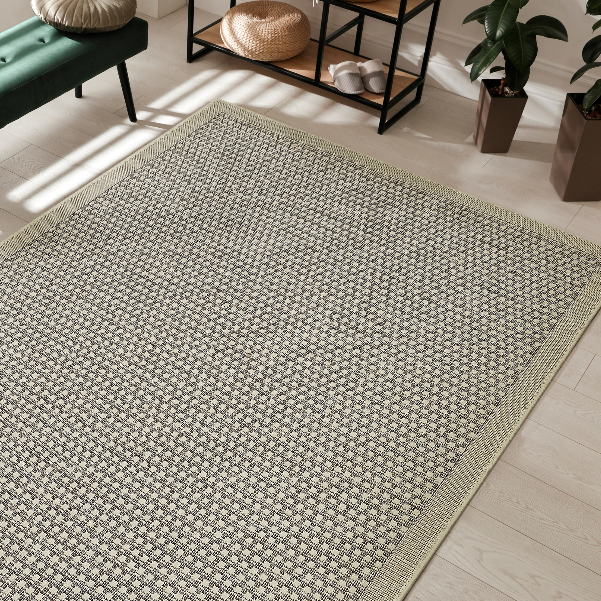 Andiamo Teppich »Savannah« rechteckig 4 mm Höhe Flachgewebe, In- und Outdoor geeignet, Wohnzimmer