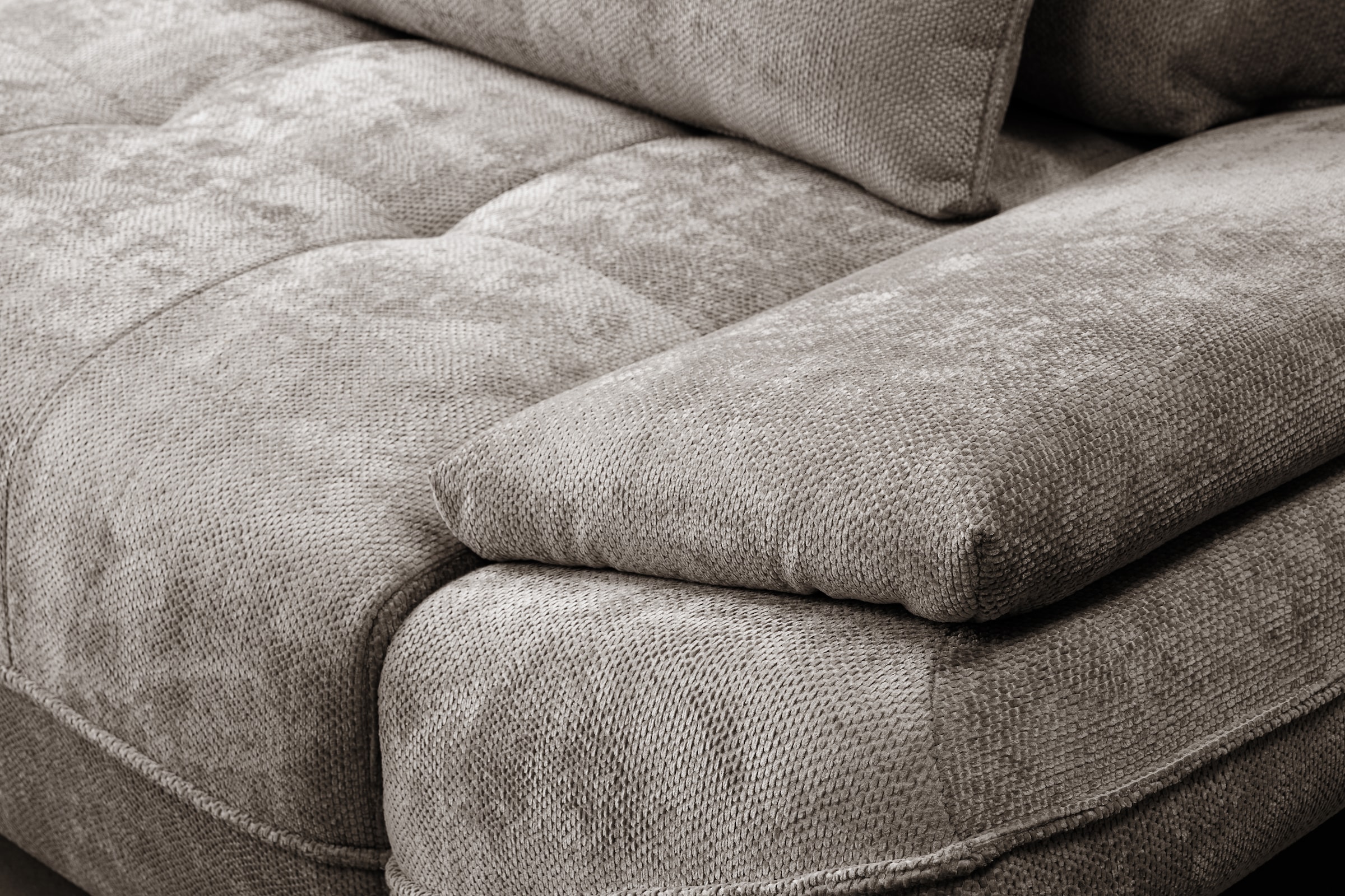 exxpo - sofa fashion Canapé Big incl. fonction lit et coffre, grand confort d'assise, matelassage sur l'assise