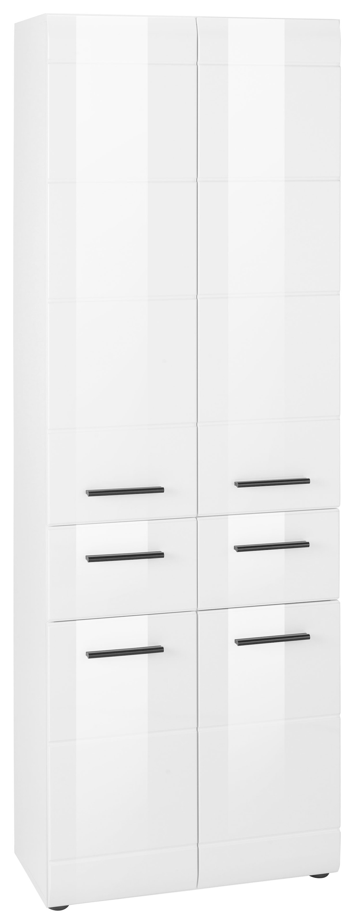 welltime Hochschrank »Sovana« Breiter Badezimmerschrank mit 2 Schubladen und 12 Fächern