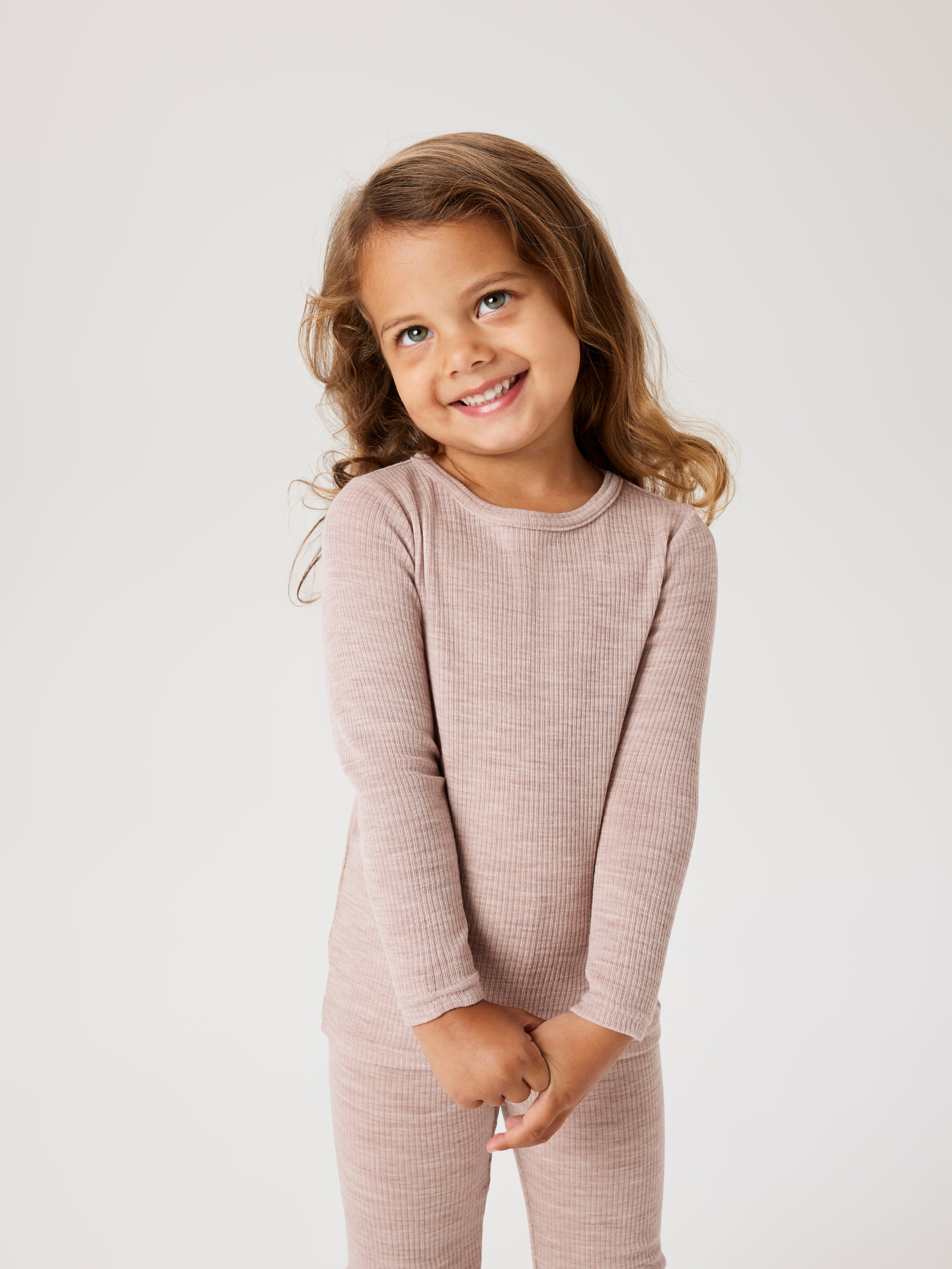 Name It Langarmshirt »NMNWAX WOOL RIB LS TOP NOOS«, aus reiner Merinowolle