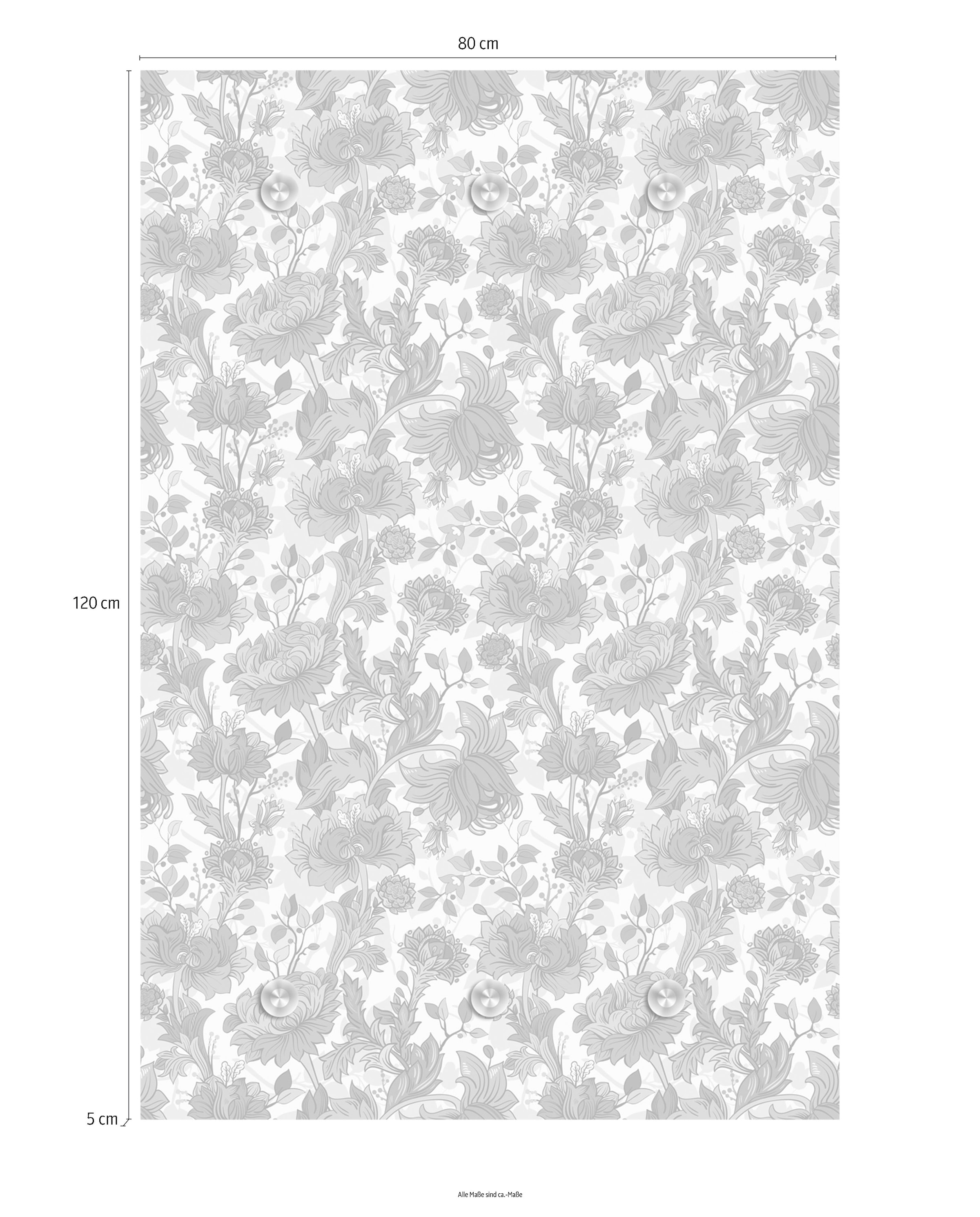 queence Barre de penderie »Blumen« mit 6 Haken, 80 x 120 cm