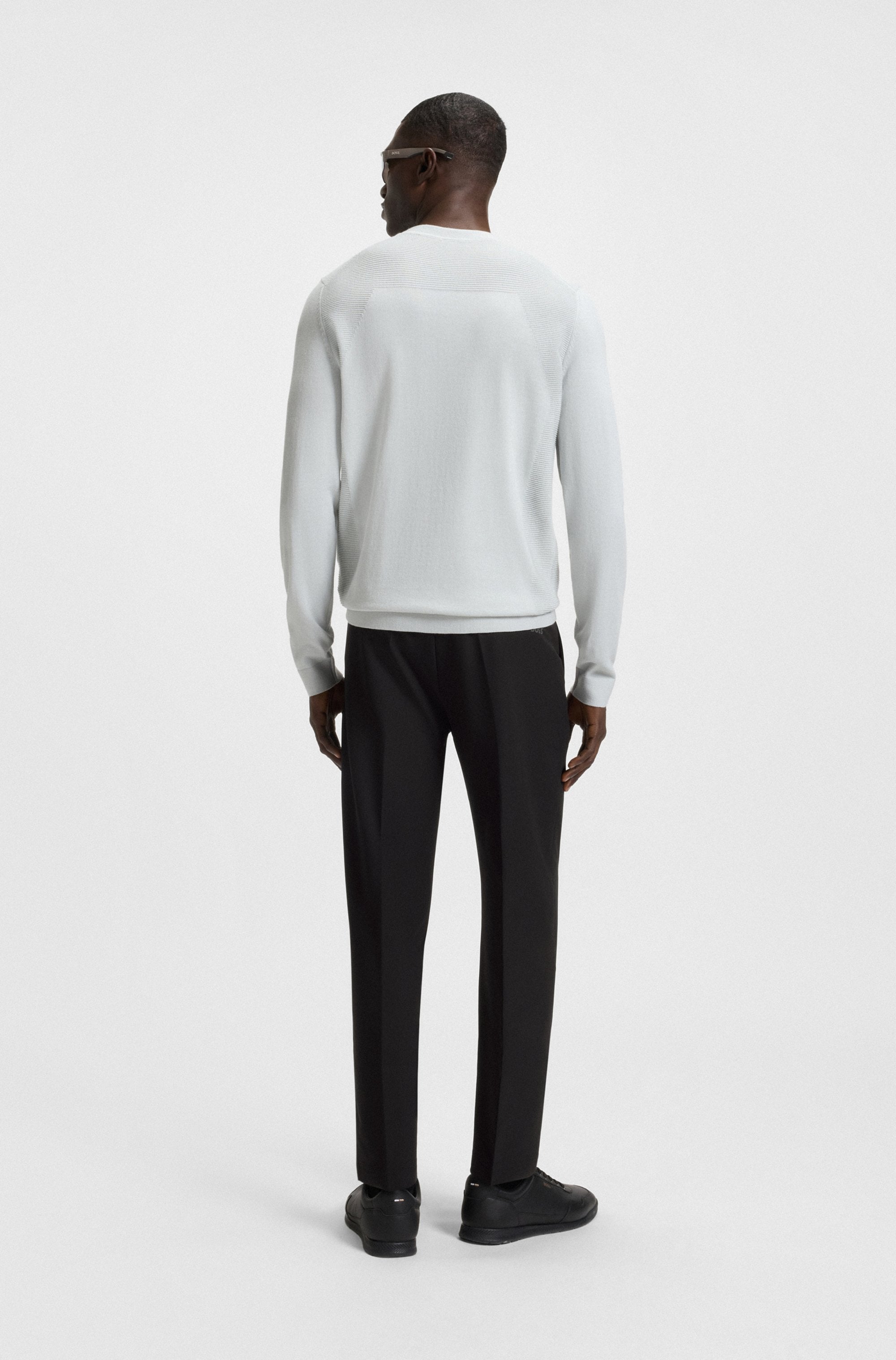 BOSS GREEN Webhose »T Convert-Pleat«  mit Zugbund und Markenlabel Bundfaltenhose Anzughose Stretchhose