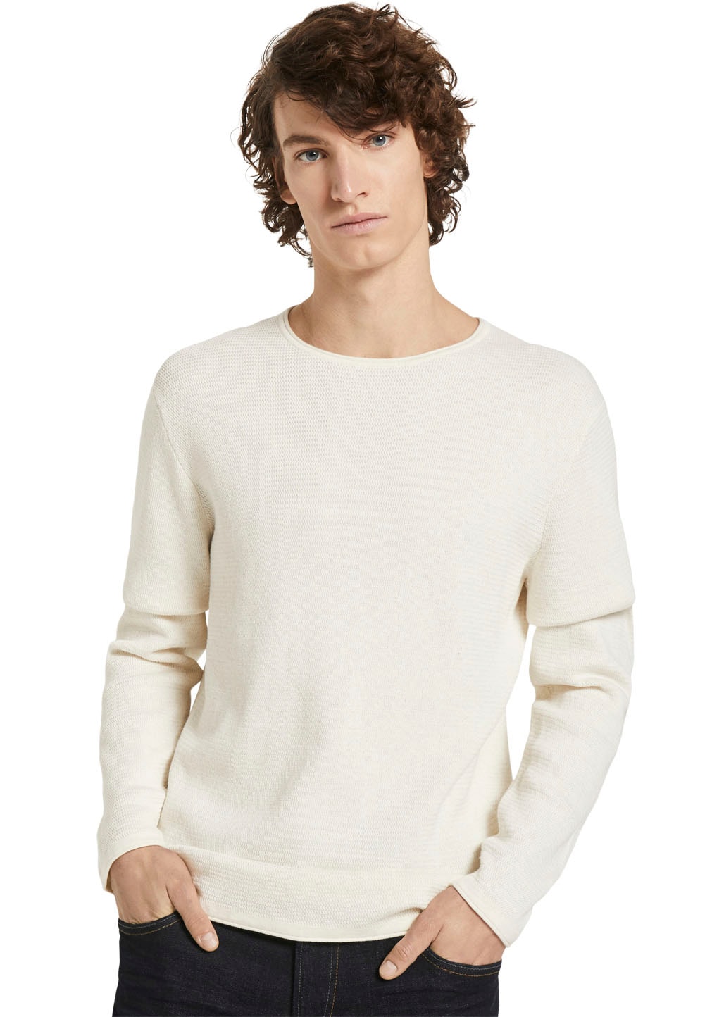 Image of TOM TAILOR Denim Strickpullover mit dezenter Struktur