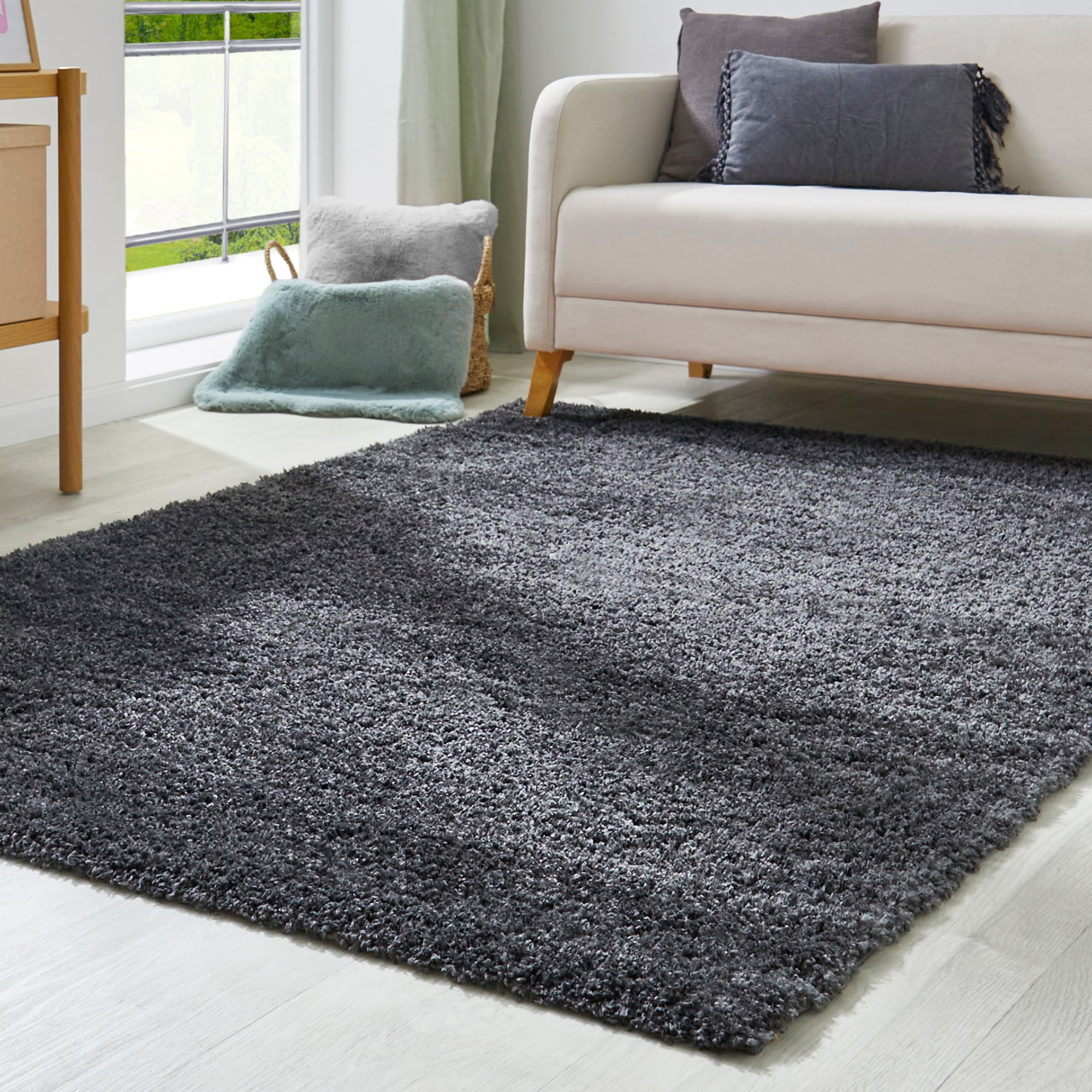 Image of Andiamo Hochflor-Teppich "Chicago" rechteckig 40 mm Höhe Uni Farben, weich & kuschelig, ideal im Wohnzimmer & Schlafzimmer