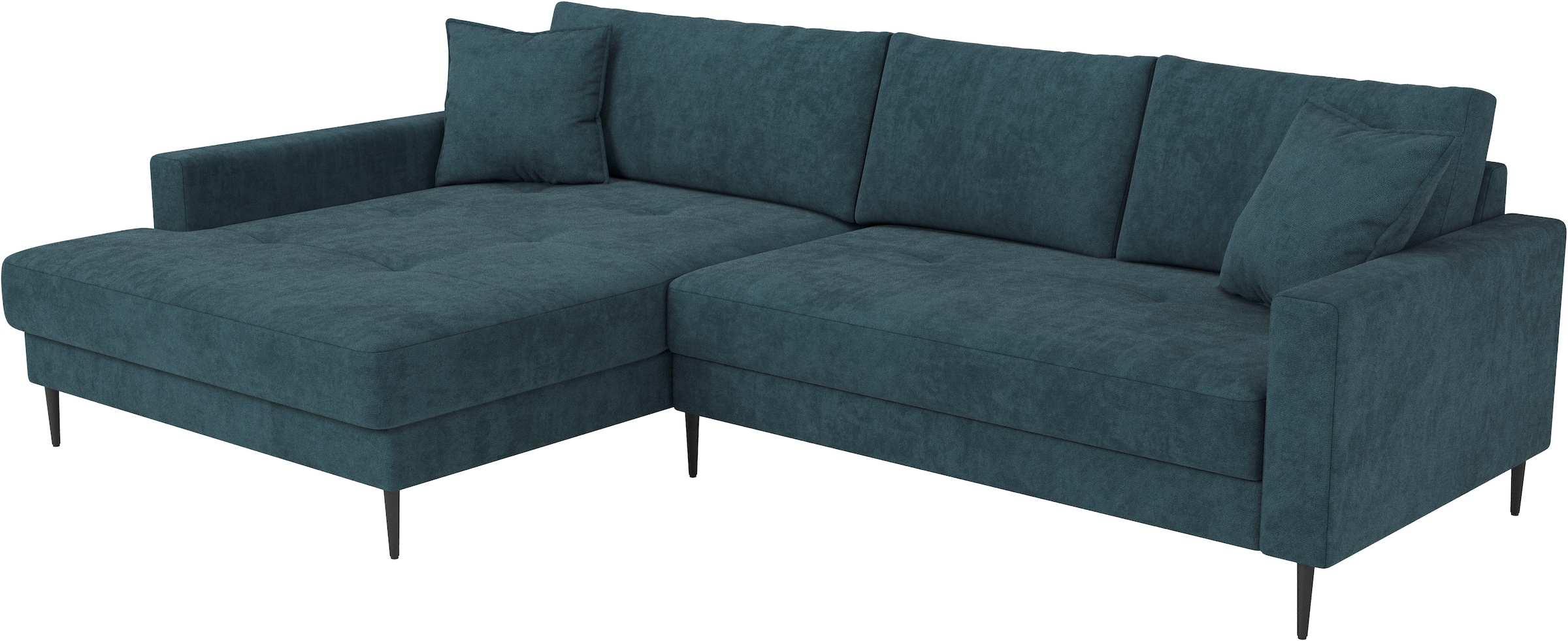 Trends by HG Canapé d'angle »Summer L-Form, B: 280cm, in Cord & Struktur« optionnellement avec appuie-tête, pieds en métal noir