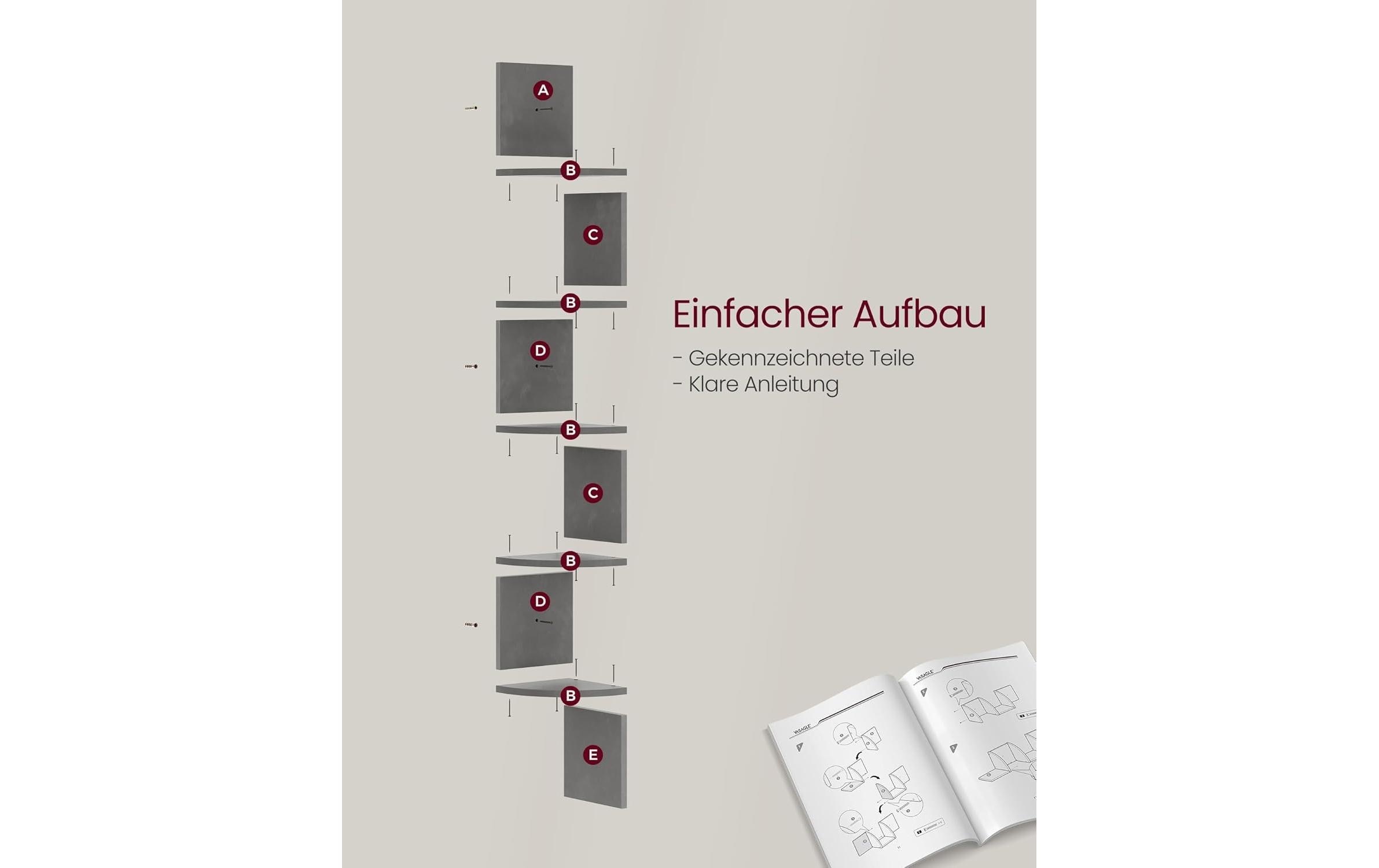 VASAGLE Wandregal »mit 5 Etagen«