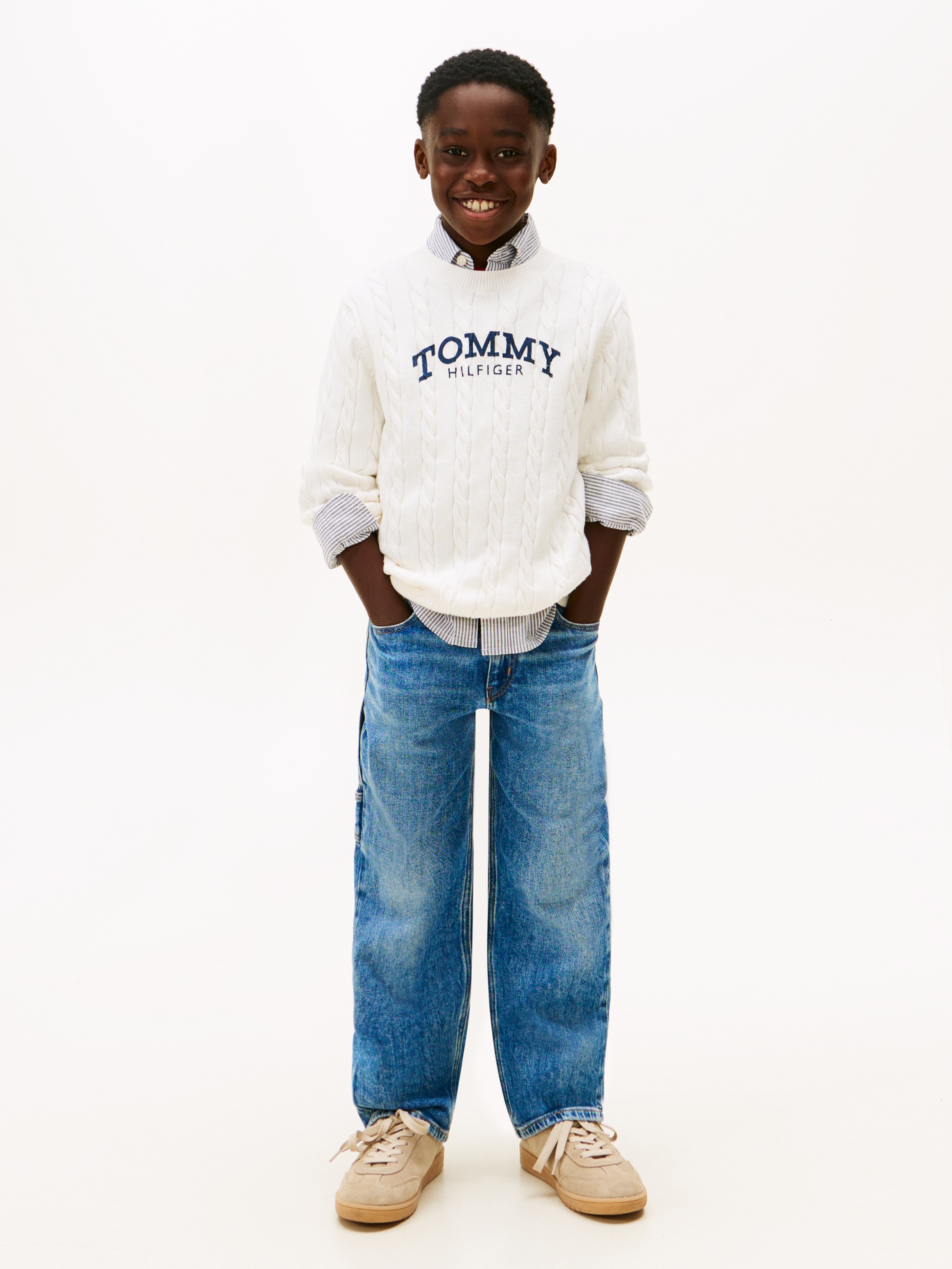 Tommy Hilfiger Pull en tricot Regular fit, für Kinder bis 16 Jahre, Druck