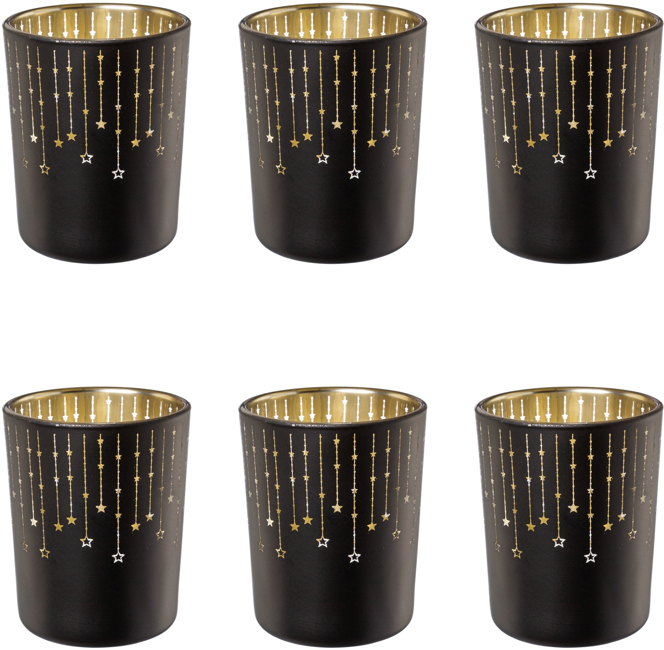 Image of Creativ deco Teelichthalter, (6 St.), mit goldfarbener Innenseite bei Ackermann Versand Schweiz