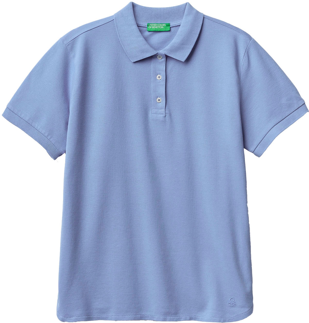 ♕ United perlmuttfarbenen kaufen Benetton mit Colors versandkostenfrei of Poloshirt, Knöpfen