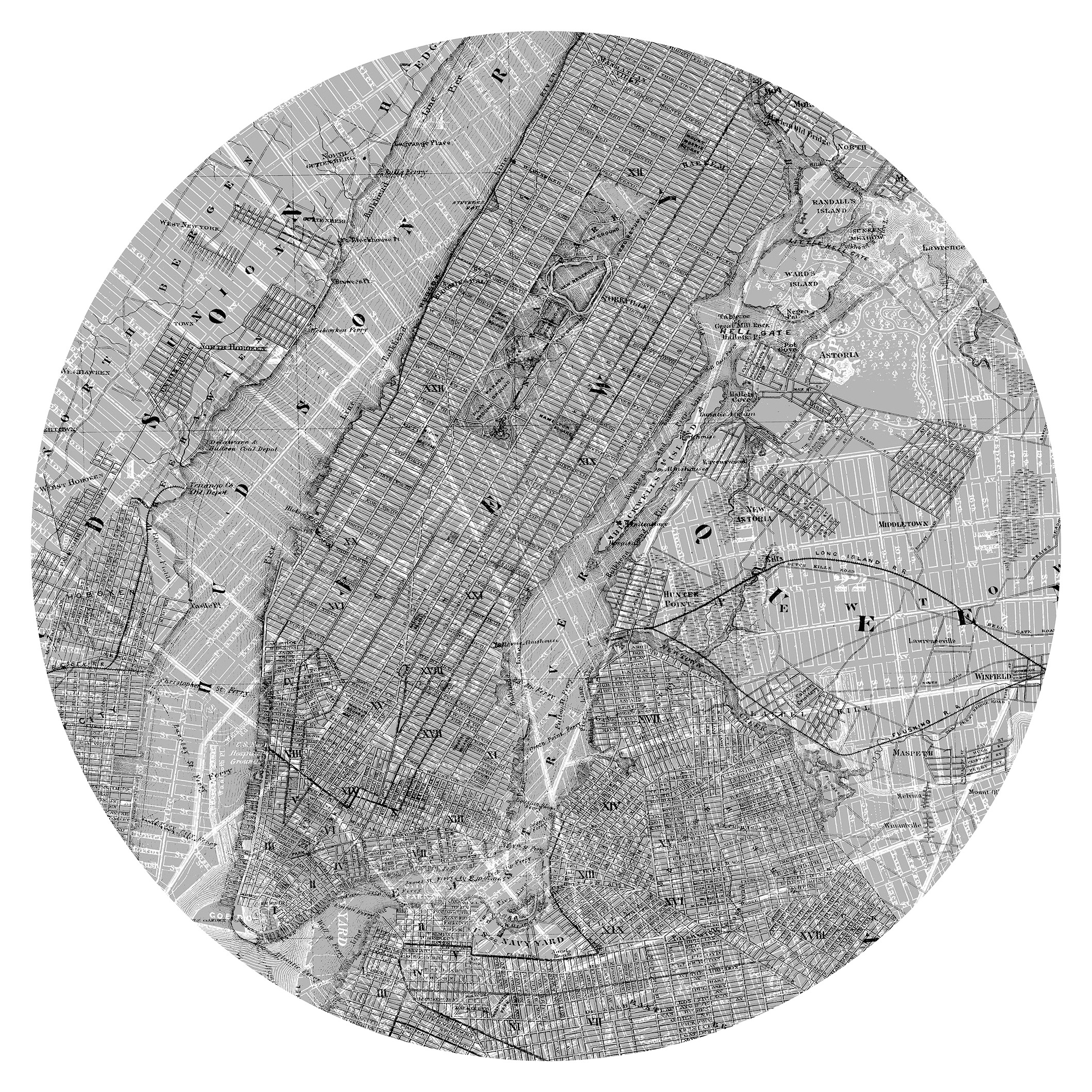 Image of Komar Vliestapete "Vlies selbstklebend - Map - Grösse 125 x 125 cm" bedruckt glatt Wohnzimmer, Schlafzimmer